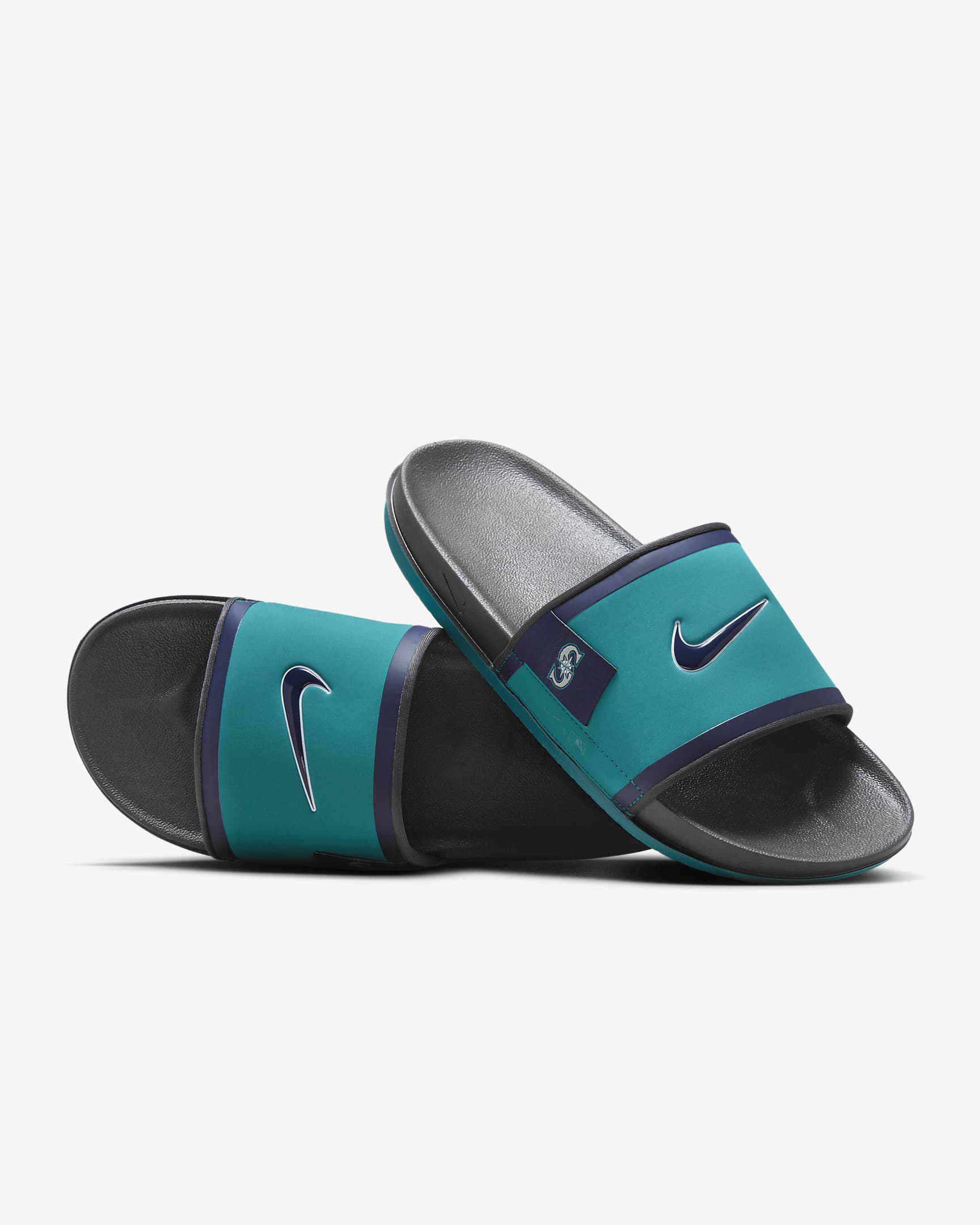 Chanclas Offcourt Nike Offcourt (Seattle Mariners) - Martes de carnaval/Gris humo oscuro/Azul marino medianoche