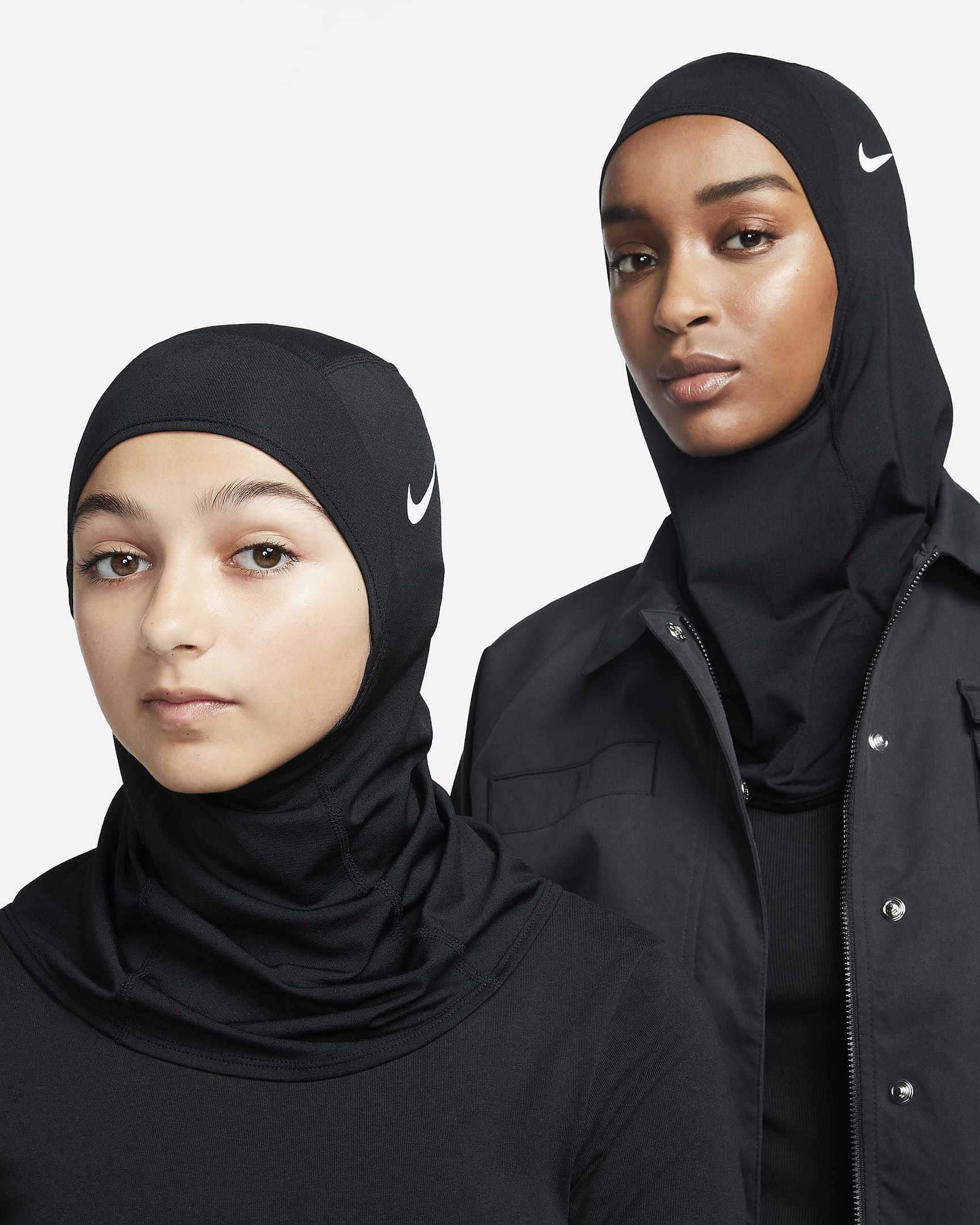 Nike Pro Hijab 2.0 - Svart/Vit