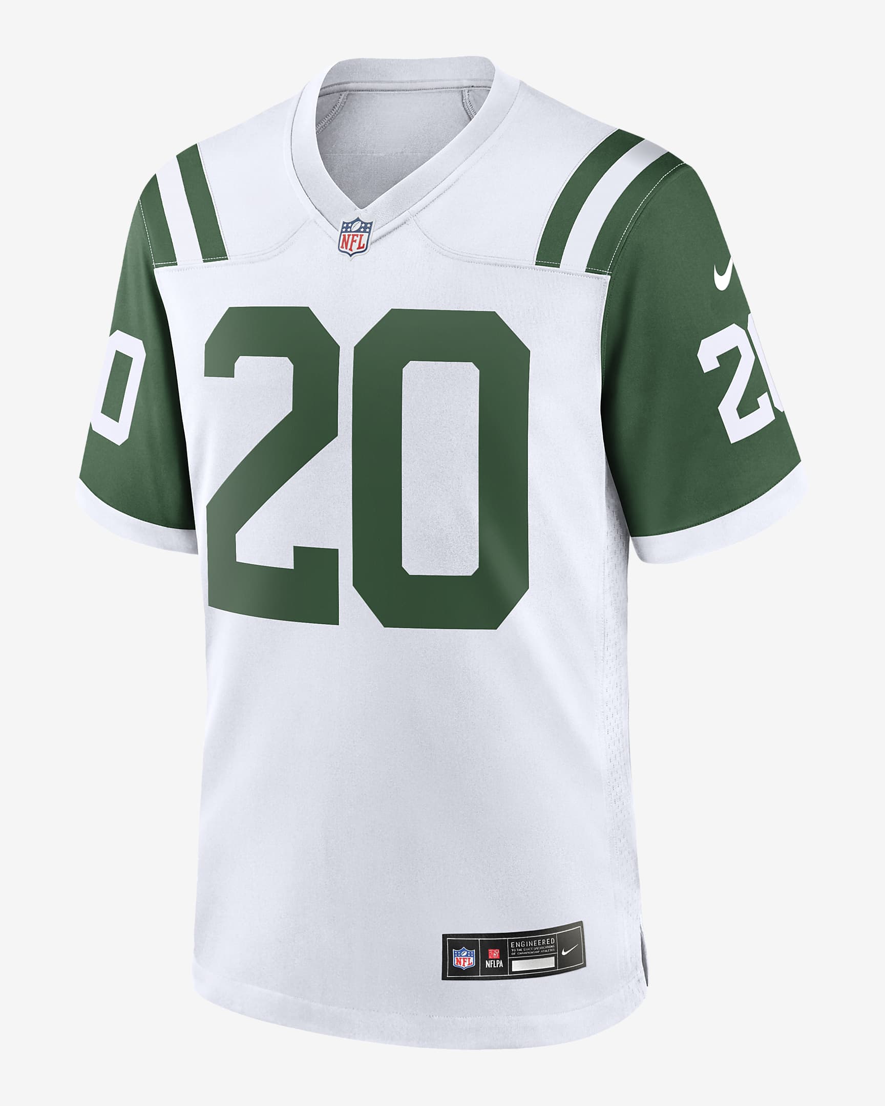 Jersey de fútbol americano Nike de la NFL Game para hombre Breece Hall New York Jets - Blanco