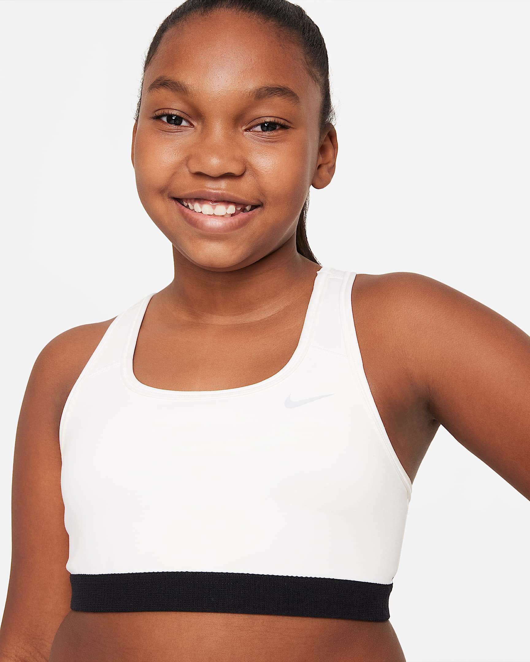 Nike Swoosh Big Kids' (Girls') Sports Bra (Extended Size).