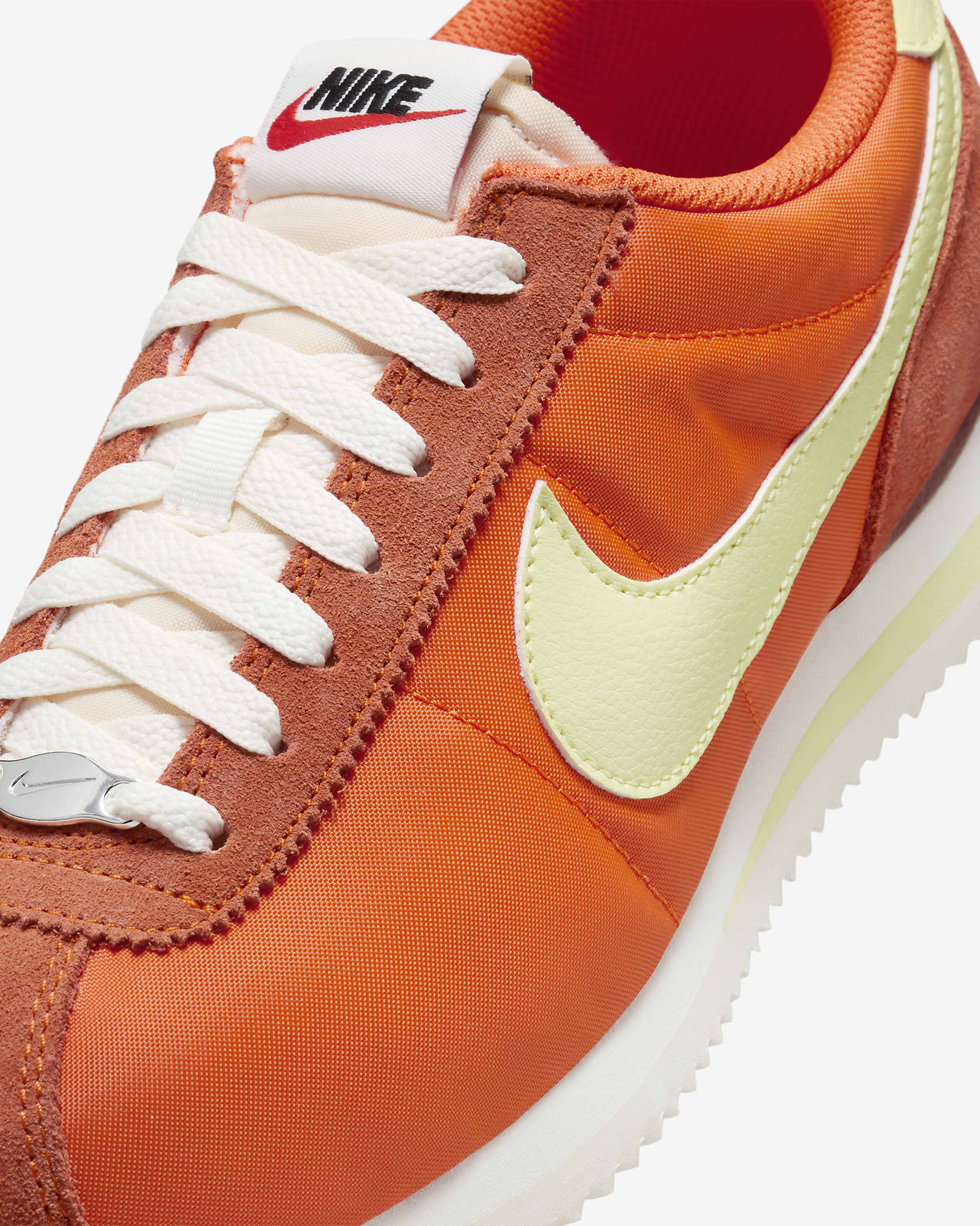 Nike Cortez Textile Women's Shoes - Safety Orange/Sail/Team Orange/Life Lime