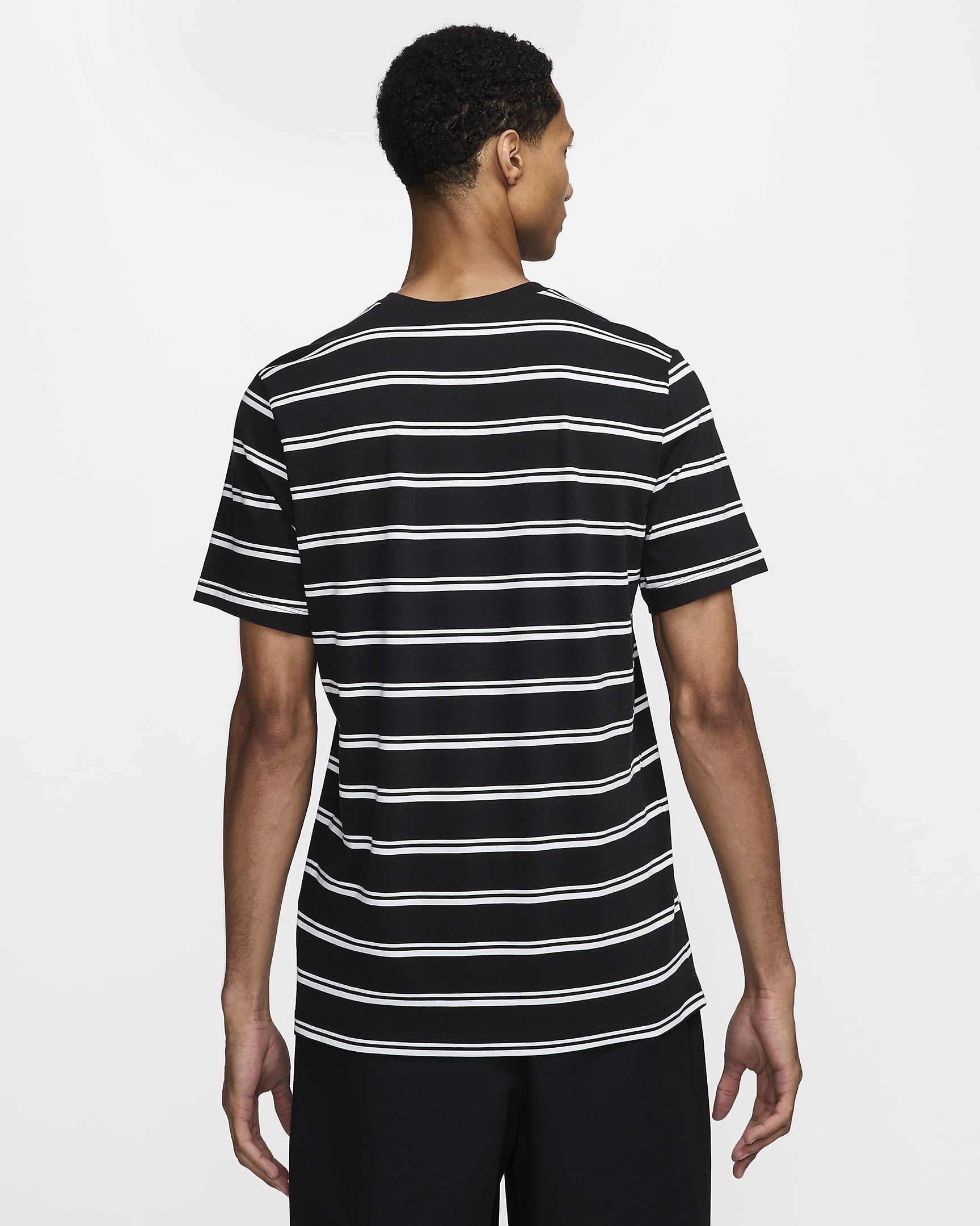 Nike Sportswear Men's Striped T-Shirt - Black