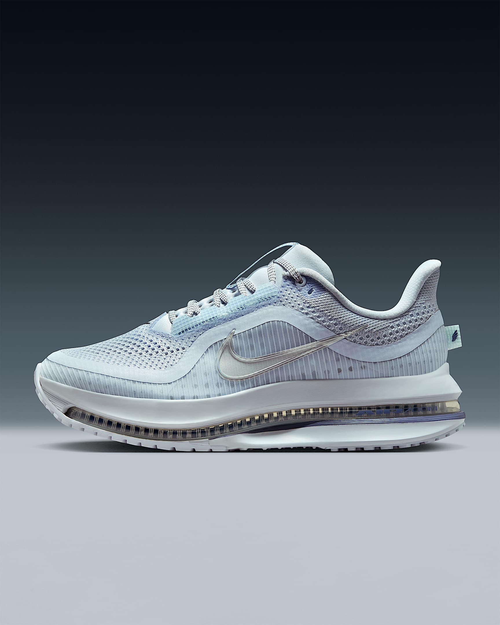 Nike Pegasus Premium Women's Road Running Shoes - Football Grey/World Indigo/White/Metallic Platinum