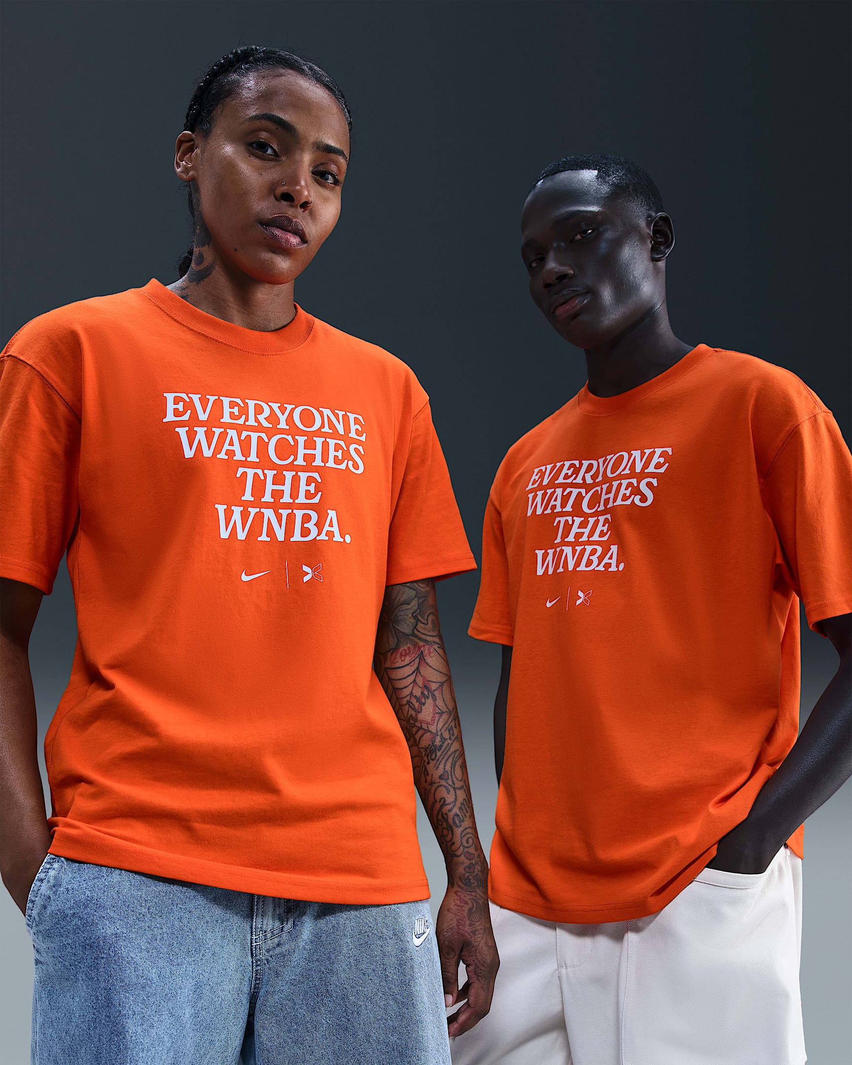 Everyone Watches Women's Sports™ Nike by TOGETHXR WNBA T-Shirt - Brilliant Orange