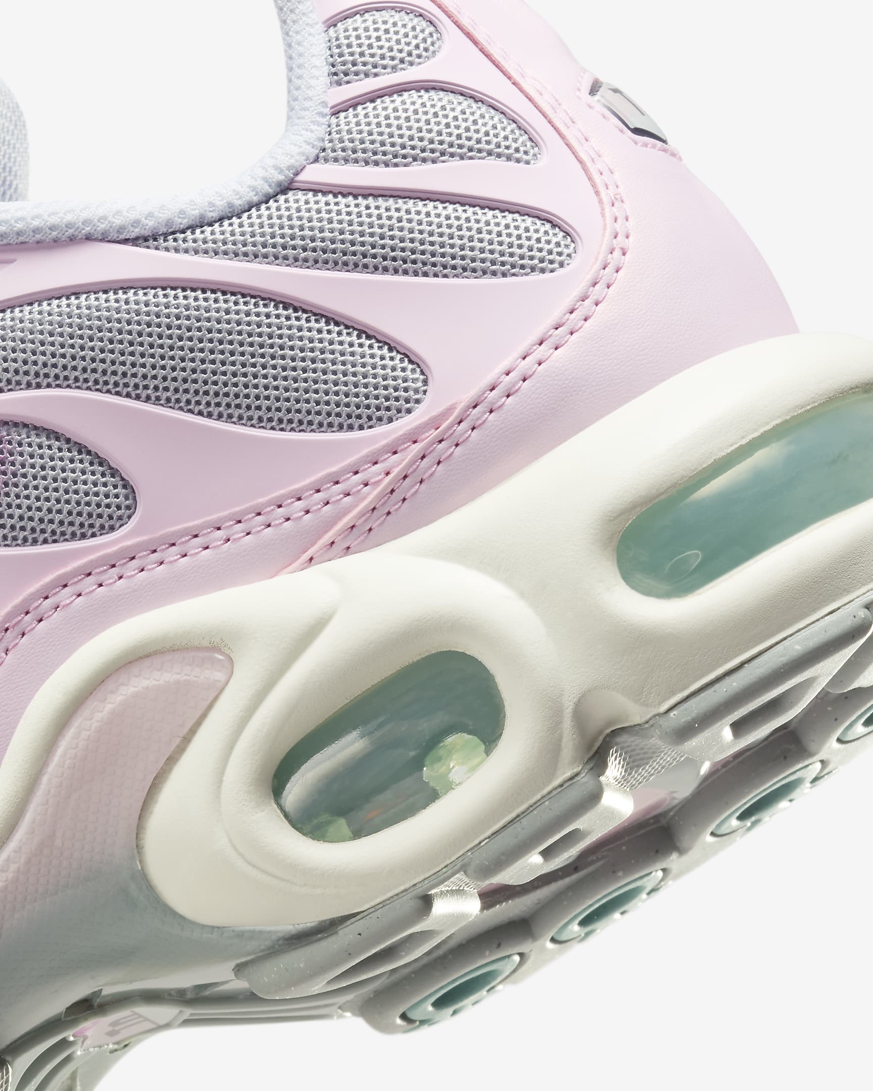 Nike Air Max Plus Women's Shoes - Football Grey/White/Pink Foam/Playful Pink