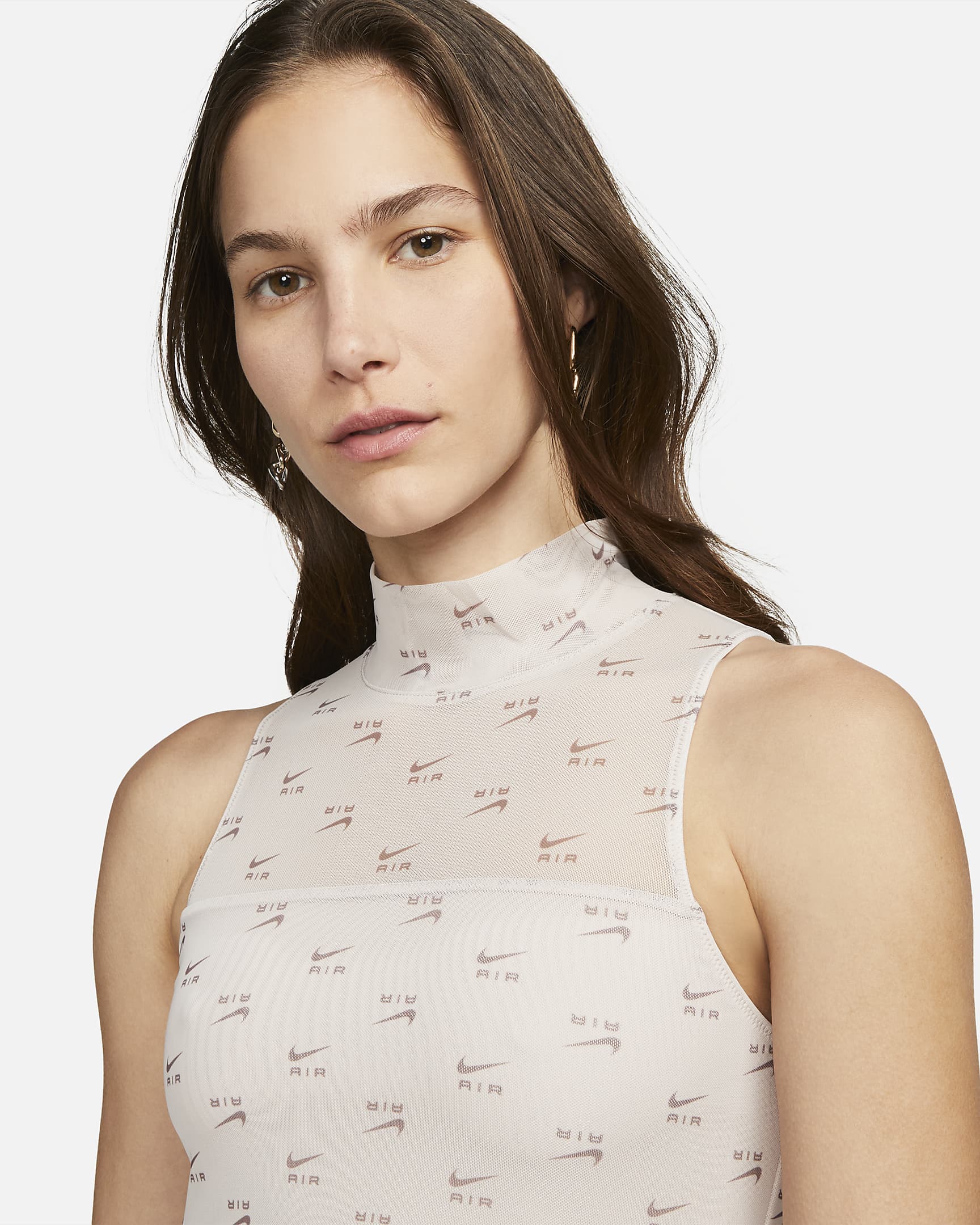 Nike Air Women's Printed Mock-Neck Bodysuit. Nike HU