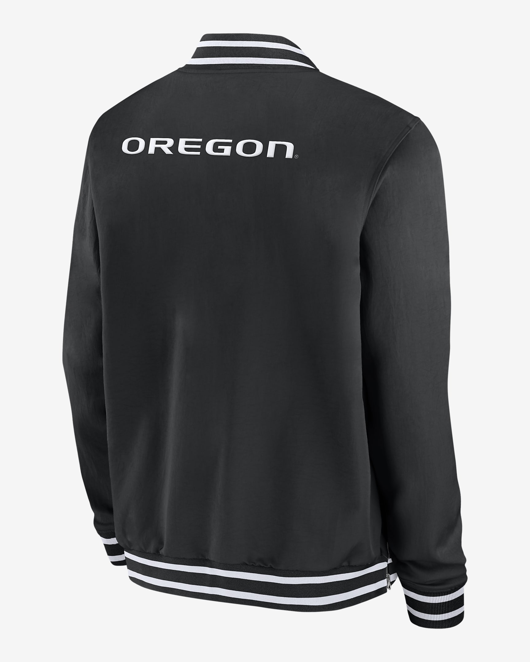 Oregon Ducks Sideline Men's Nike College Full-Zip Bomber Jacket - Black