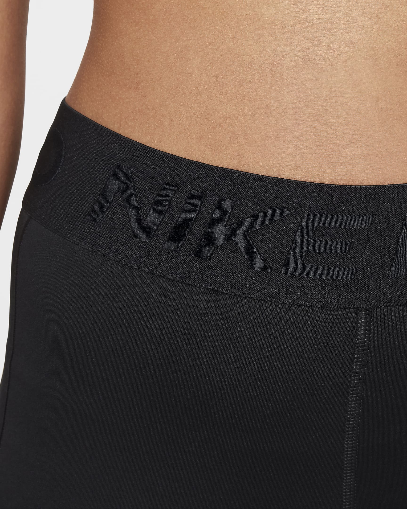 Leggings a vita media Therma-FIT Nike Pro – Bambina/Ragazza - Nero/Bianco