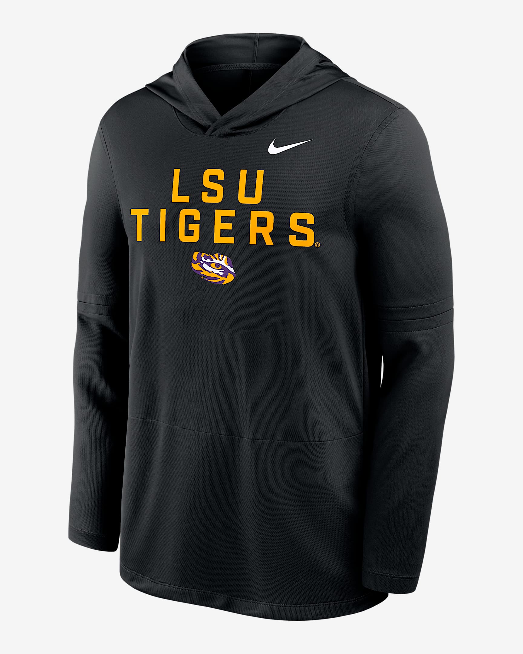 LSU Sideline Men's Nike Dri-FIT College Long-Sleeve Hooded Top - Black