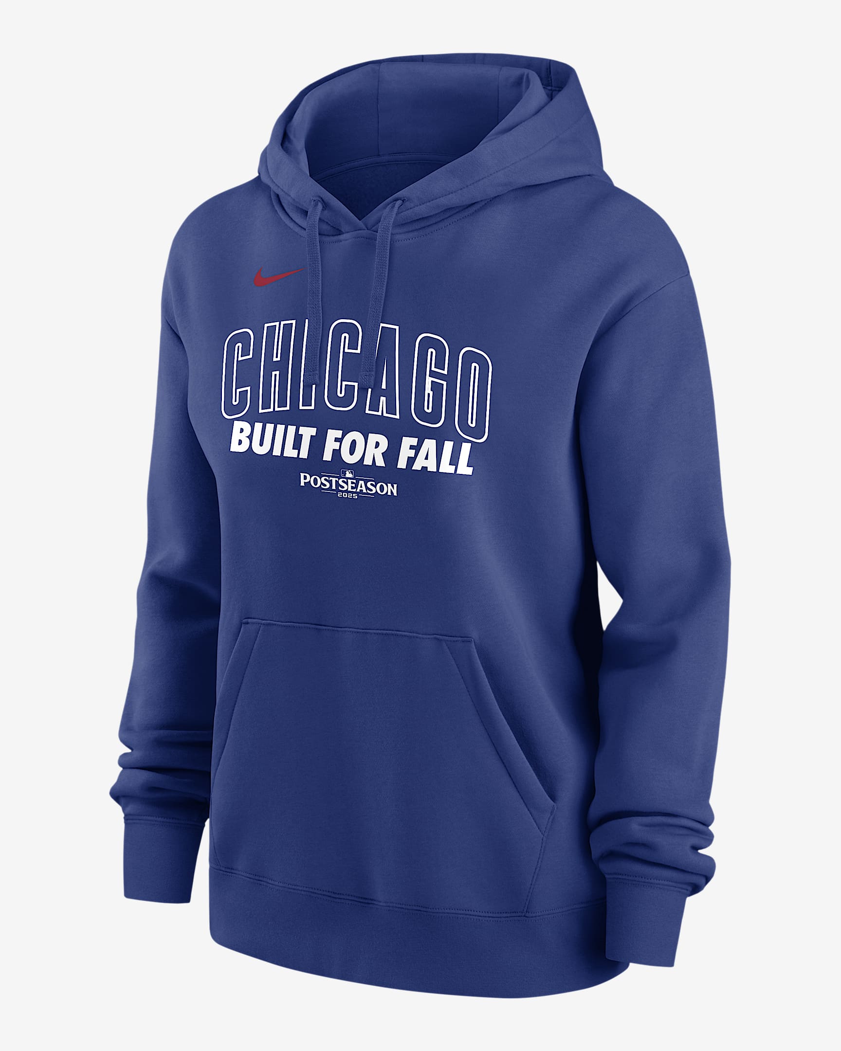 Chicago Cubs 2025 Postseason Authentic Collection Women's Nike MLB Pullover Hoodie - Rush Blue