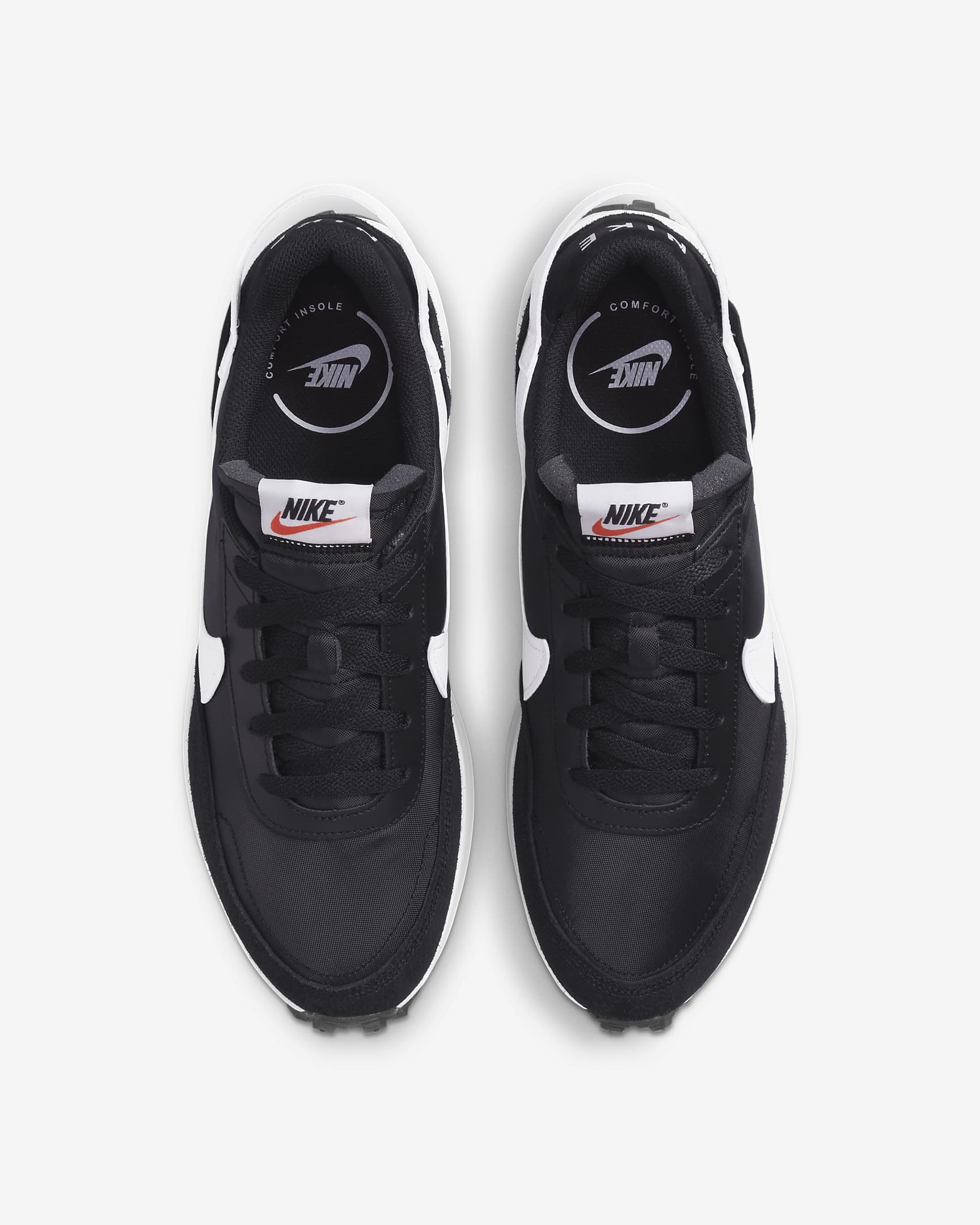 Nike Waffle Debut Men's Shoes - Black/Orange/Clear/White