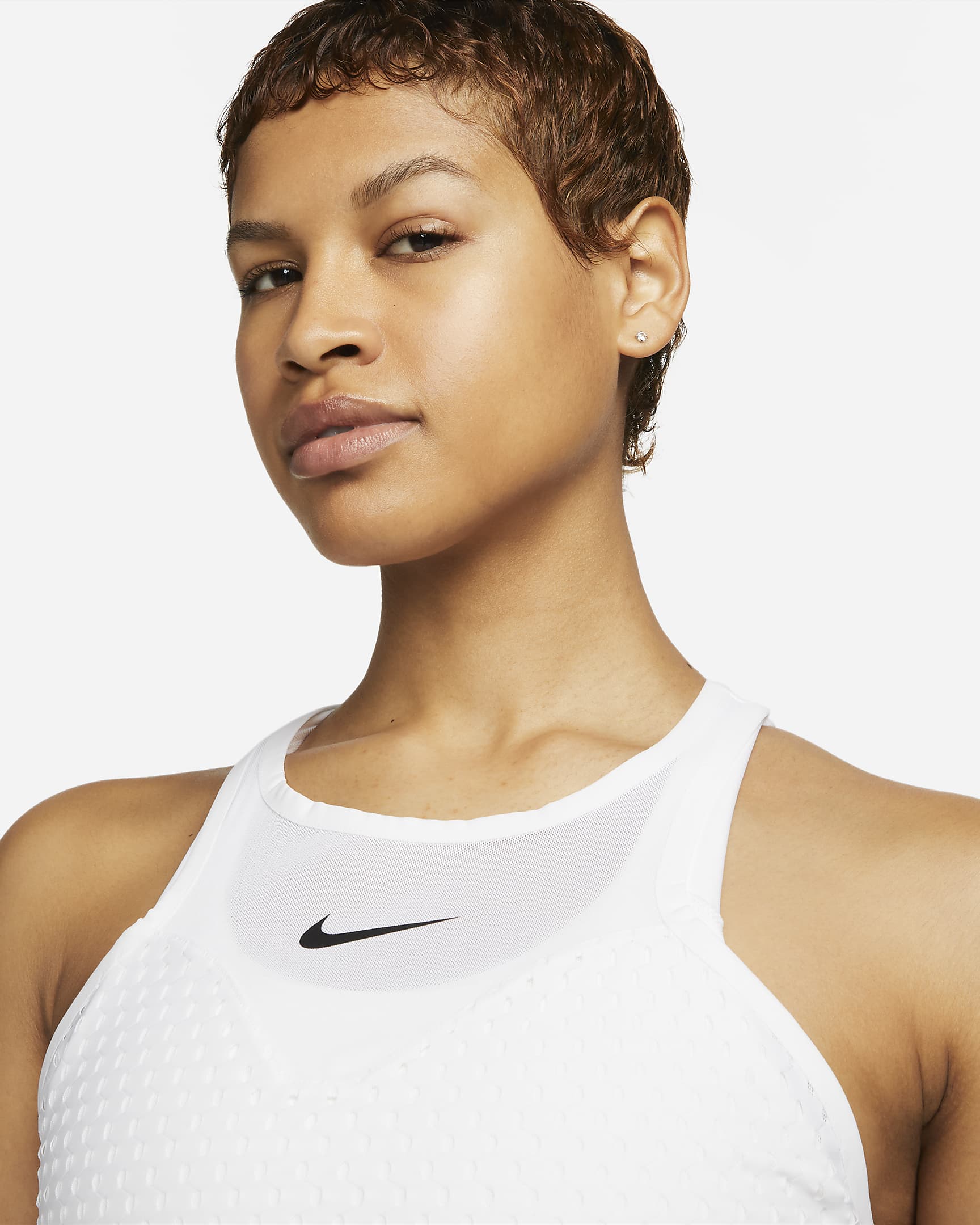 NikeCourt Dri-FIT Slam Women's Tennis Tank Top - White/Black