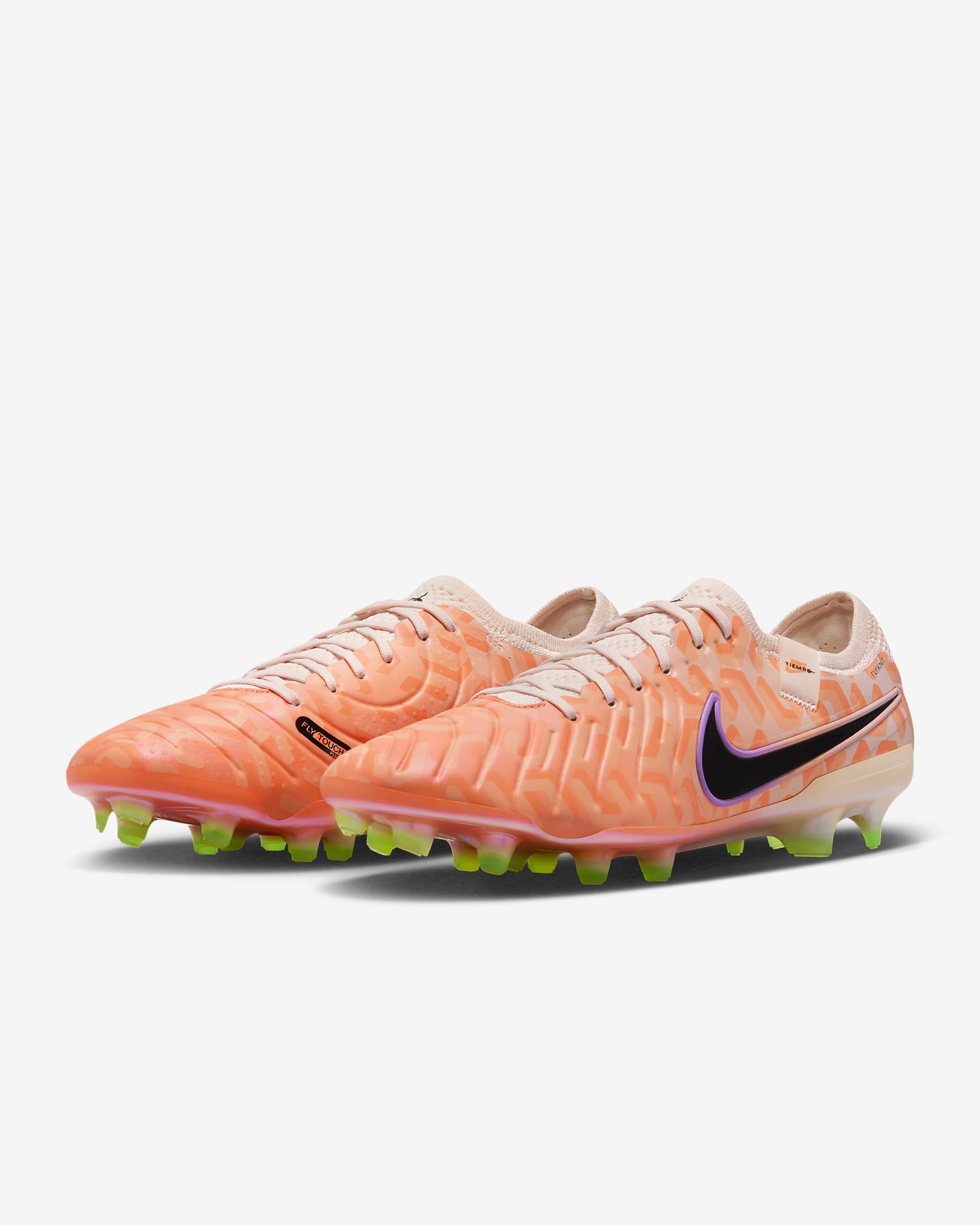 Nike Tiempo Legend 10 Elite Firm-Ground Low-Top Soccer Cleats - Guava Ice/Black