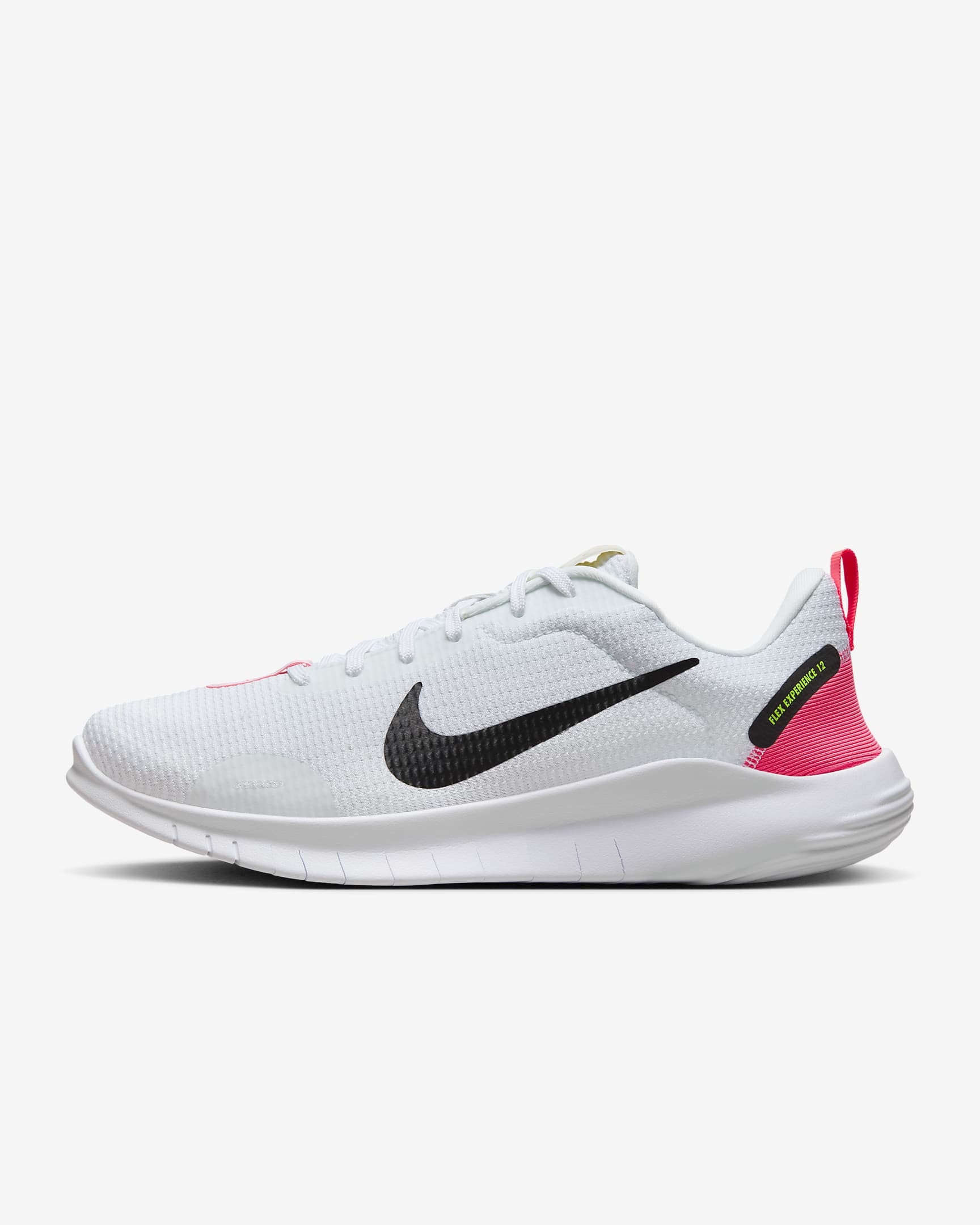 Nike Flex Experience Run 12 Women's Road Running Shoes - White/Hot Punch/Volt/Black