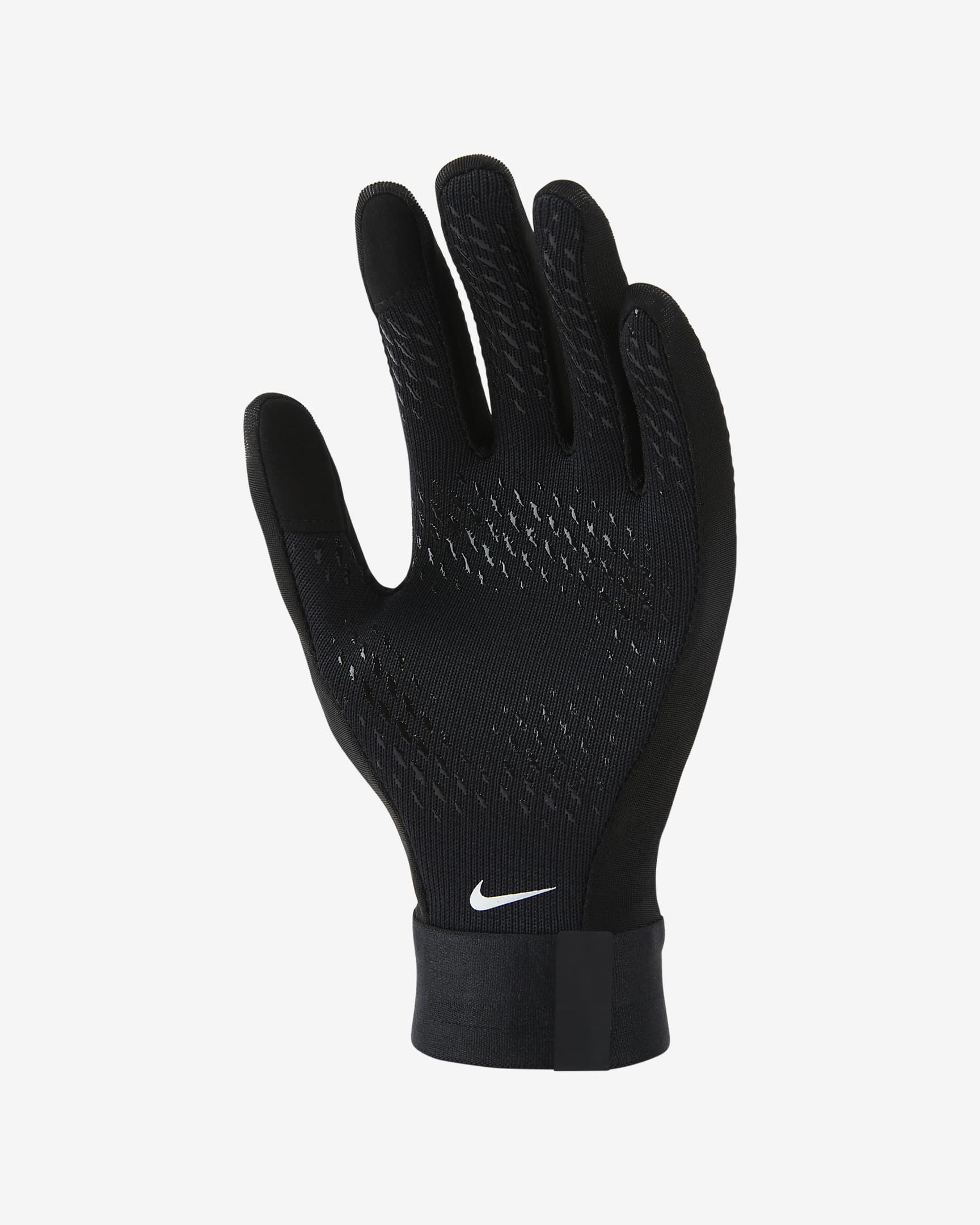 Nike Academy Older Kids' Therma-FIT Football Gloves - Black/Black/White