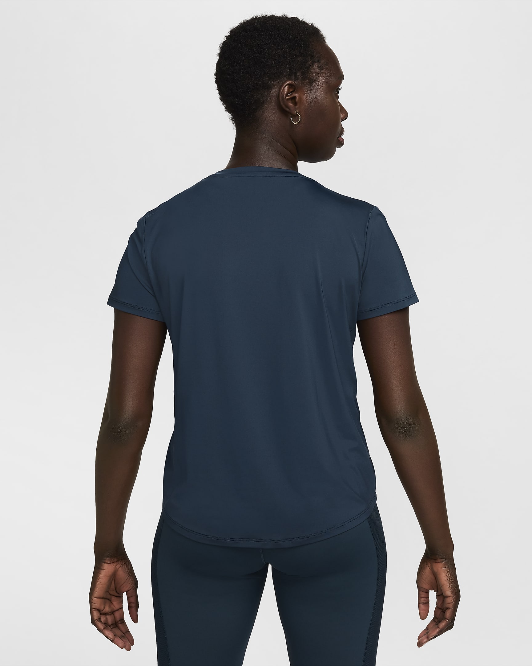 Damska koszulka z krótkim rękawem Dri-FIT Nike One Classic - Armory Navy/Czerń