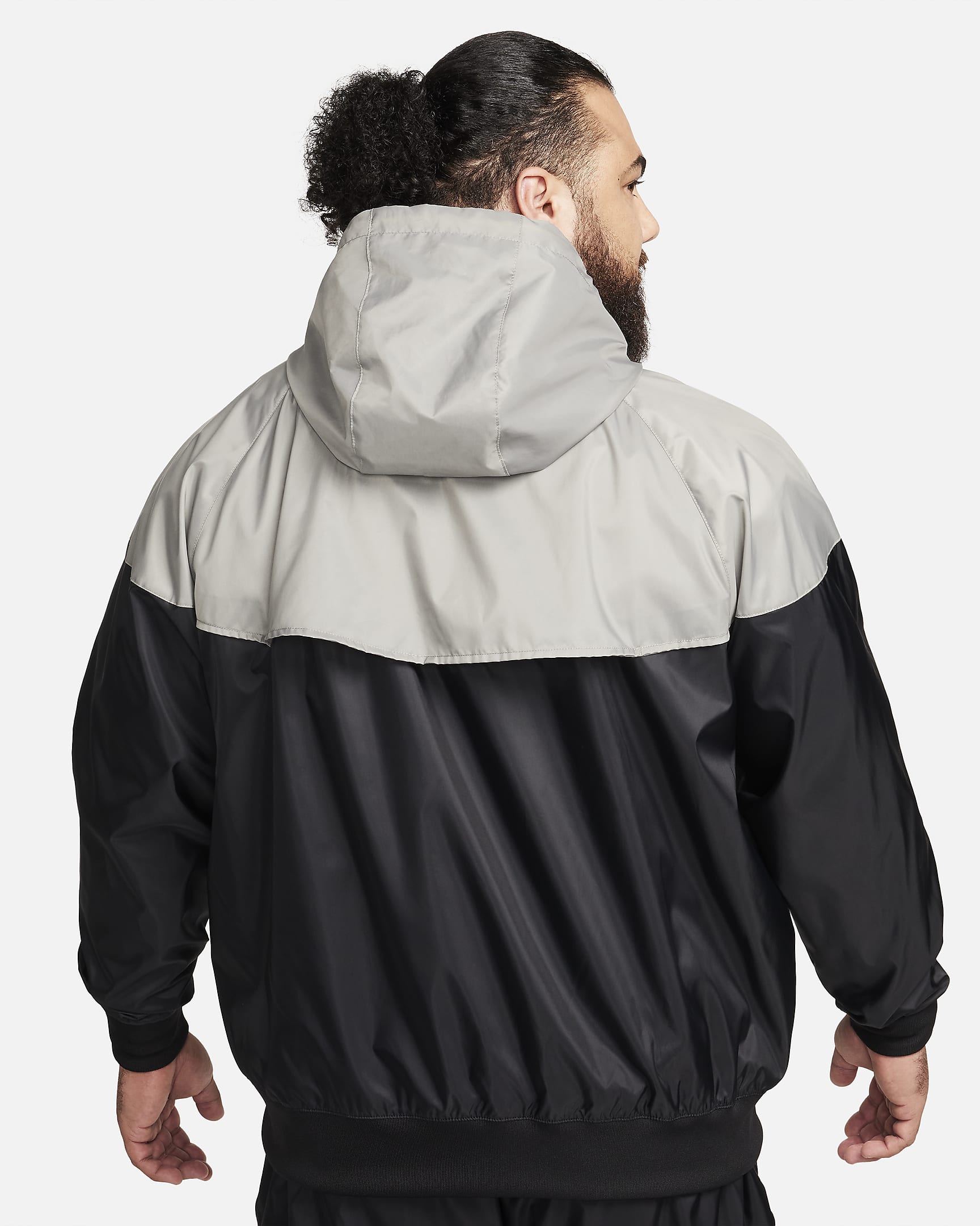 Męska kurtka z kapturem Nike Sportswear Windrunner - Czerń/Dark Stucco/Saturn Gold