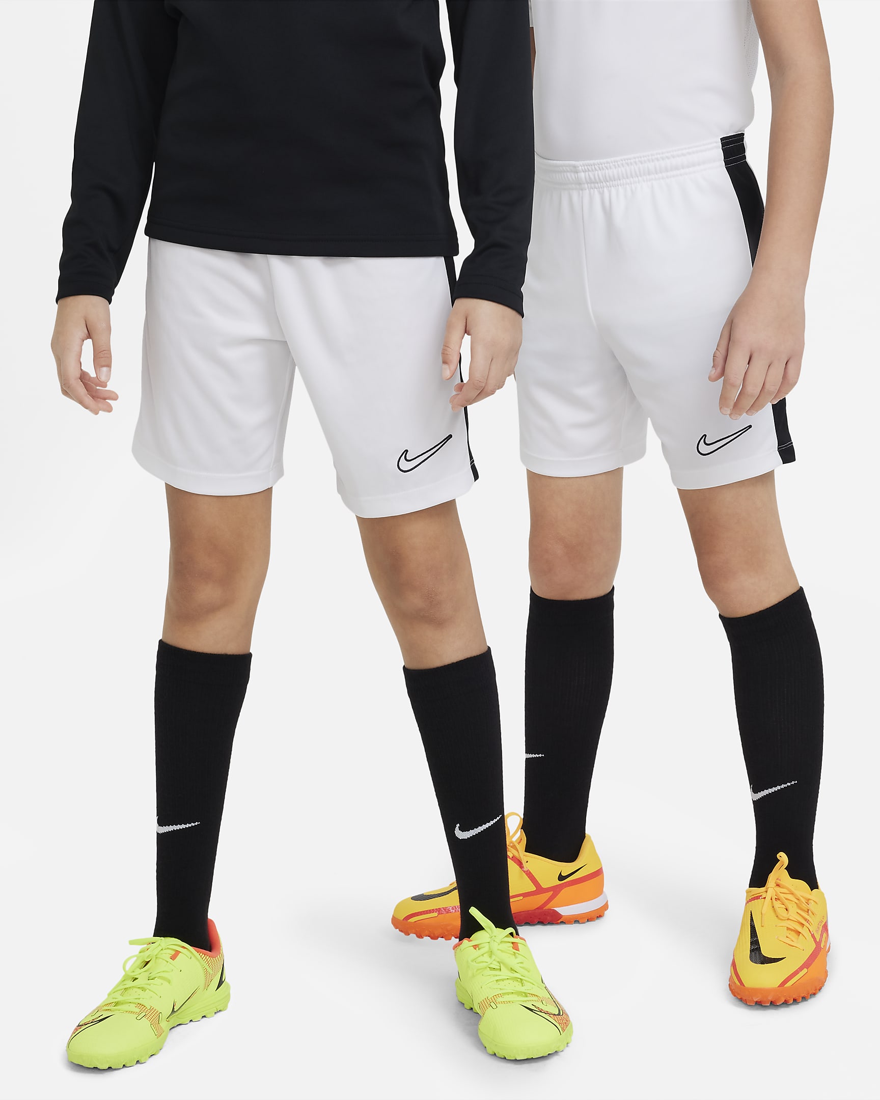 Nike Dri-FIT Academy23 futballrövidnadrág gyerekeknek - Fehér/Fekete/Fekete