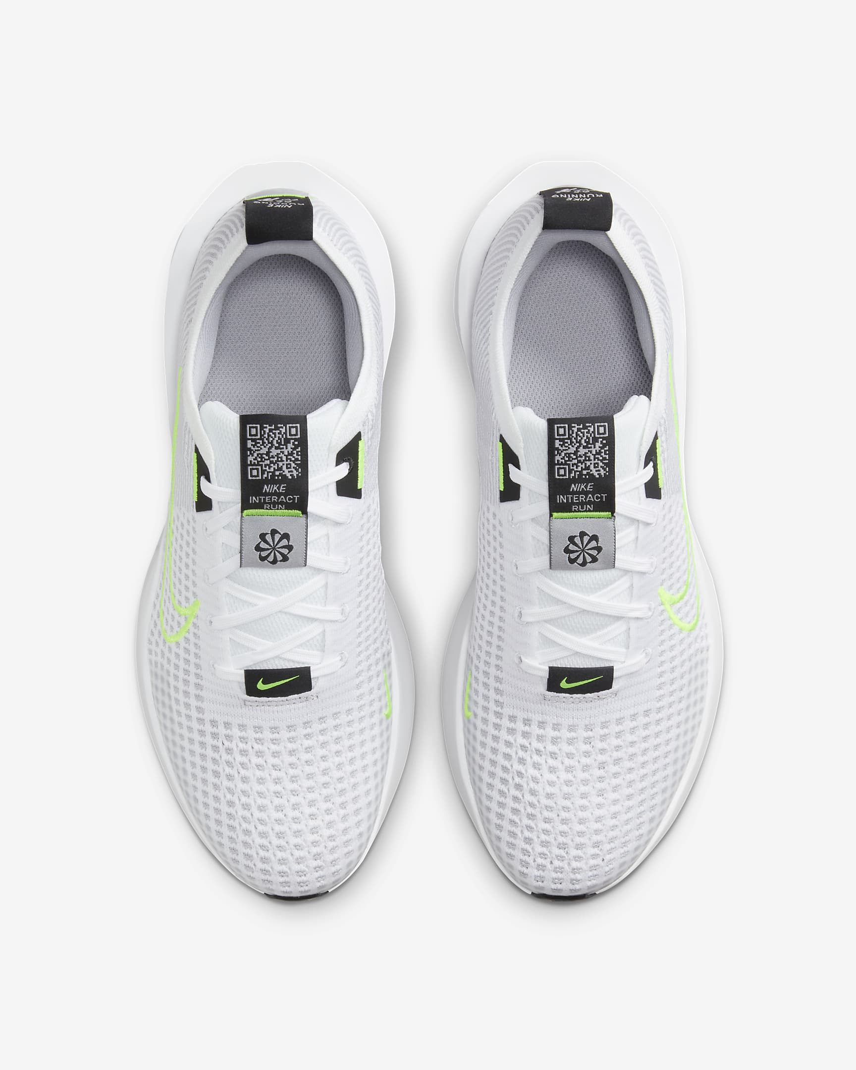 Nike Interact Run Men's Road Running Shoes - White/Wolf Grey/Black/Volt