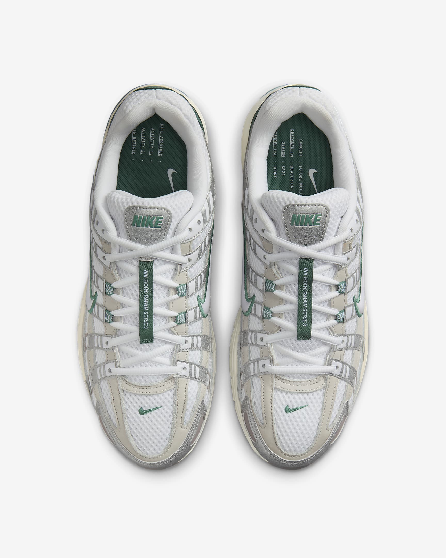 รองเท้า Nike P-6000 Premium - Light Bone/Metallic Silver/Bicoastal/ขาว