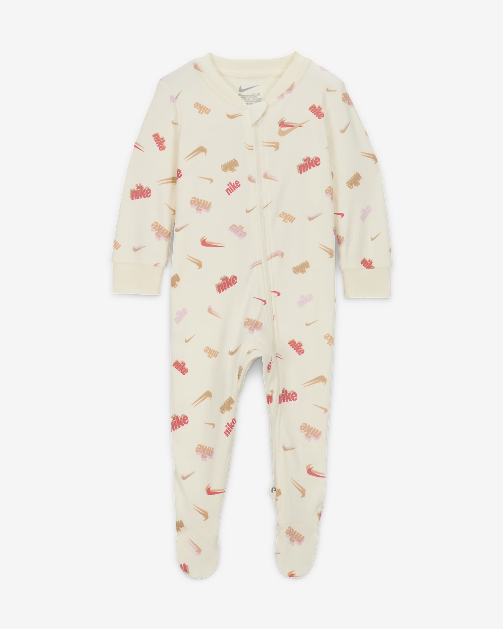 Nike Everyone From Day One Baby (0-9M) Footed Coverall - Pale Ivory