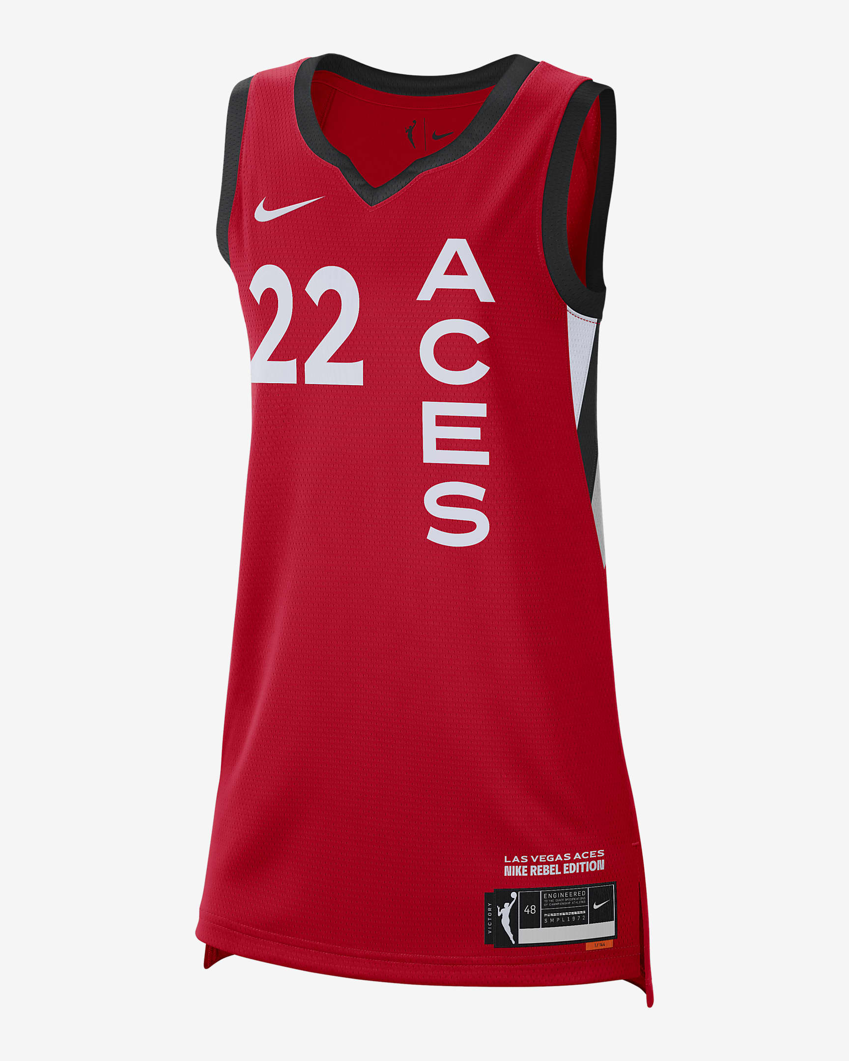 A'ja Wilson Las Vegas Aces 2024 Rebel Edition Women's Nike Dri-FIT WNBA Victory Jersey - University Red