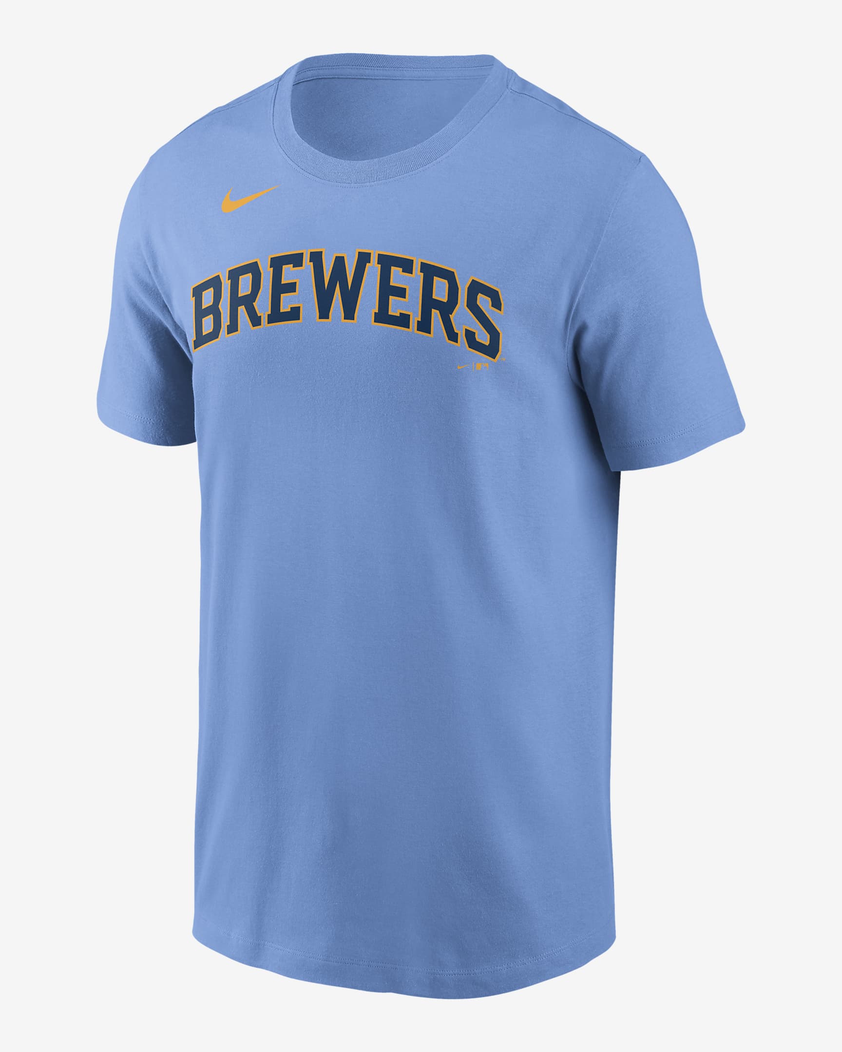 MLB Milwaukee Brewers (Lorenzo Cain) Men's T-Shirt - Light Blue