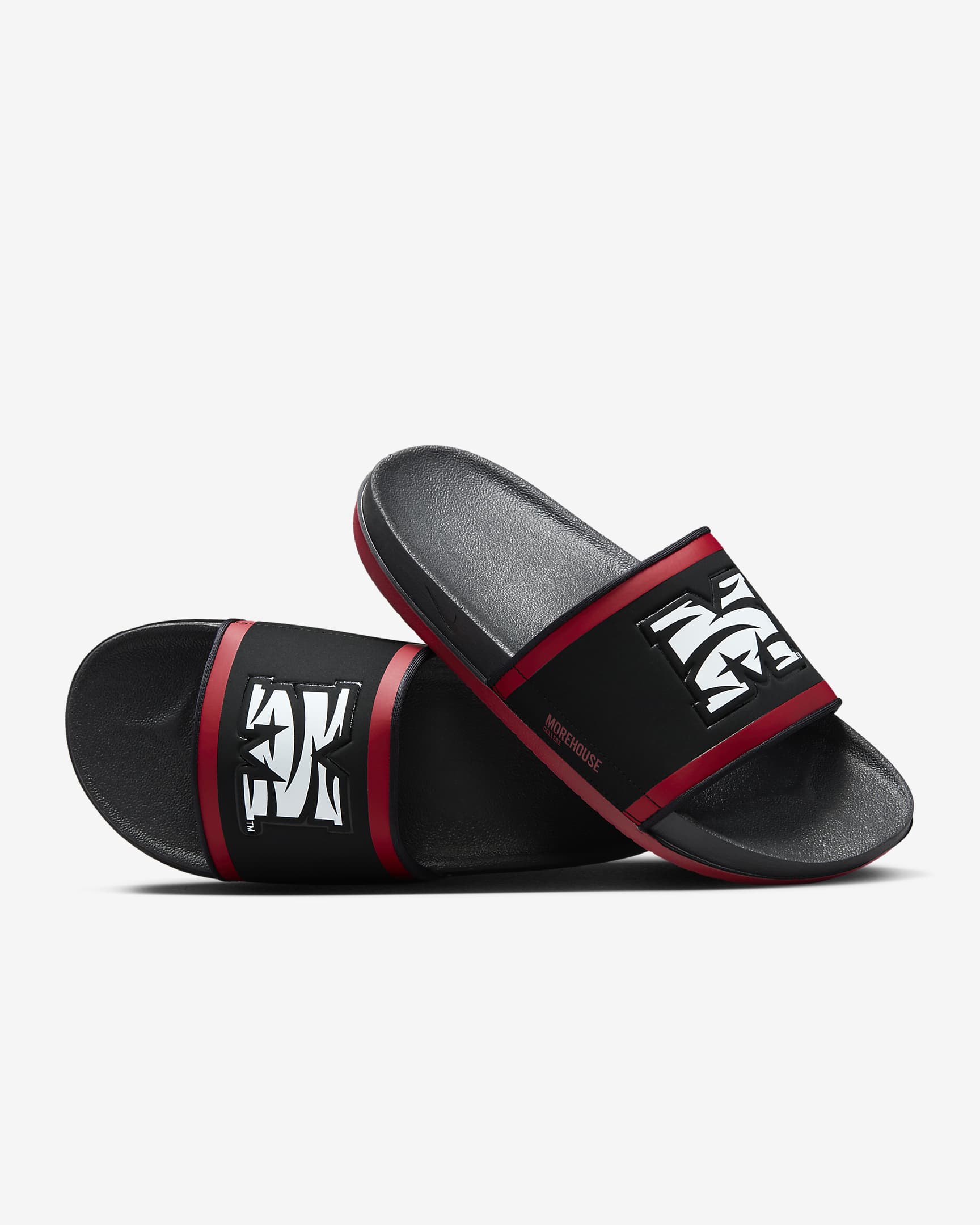 Morehouse Nike College Offcourt Slides - Black/Deep Cardinal/White