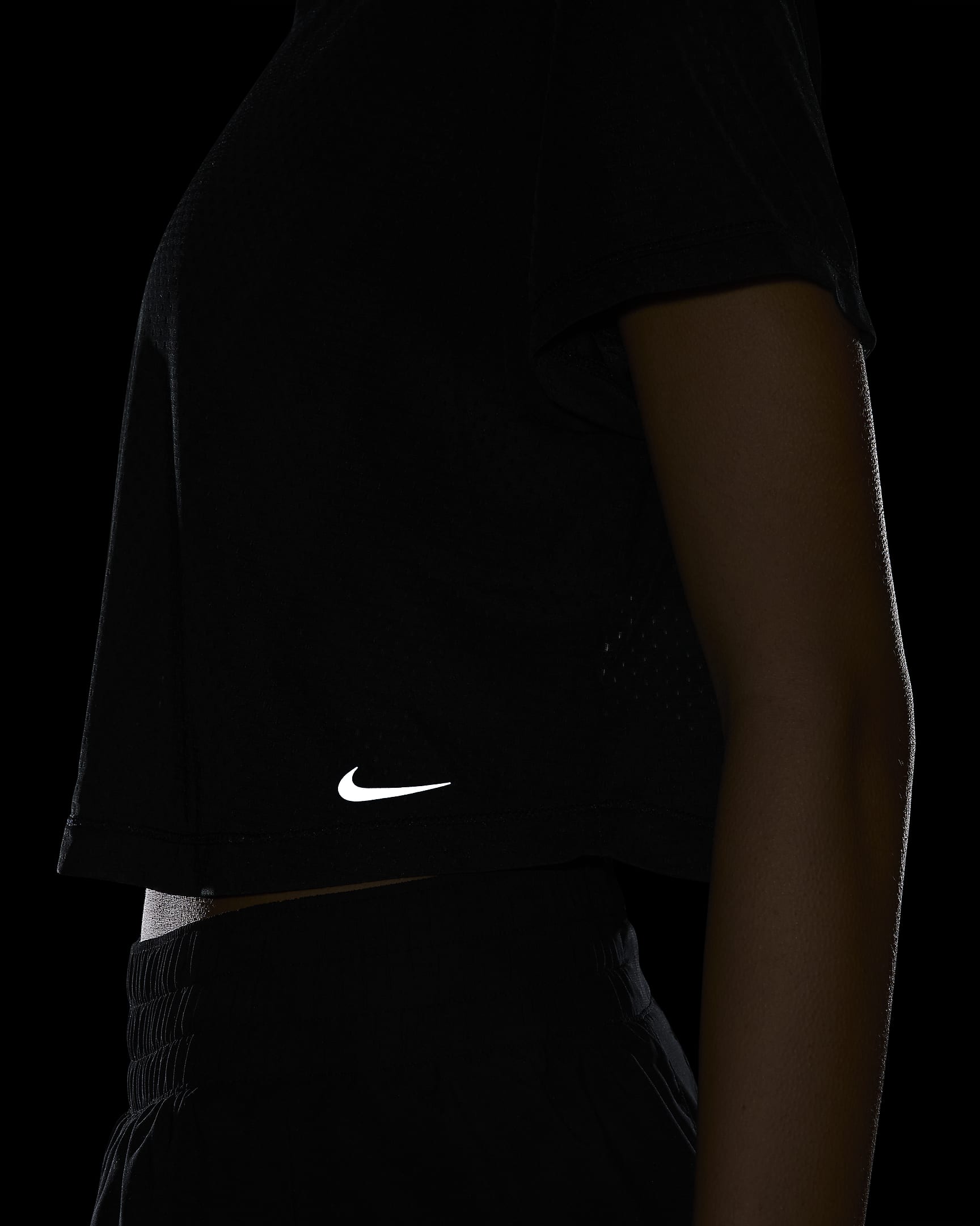 Nike One Classic Breathe Dri-FIT damestop met korte mouwen - Zwart/Zwart