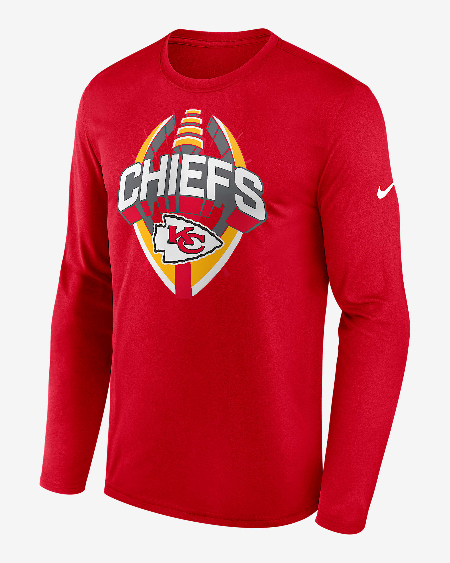 Kansas City Chiefs Legend Icon Men's Nike Dri-FIT NFL Long-Sleeve T-Shirt - Red