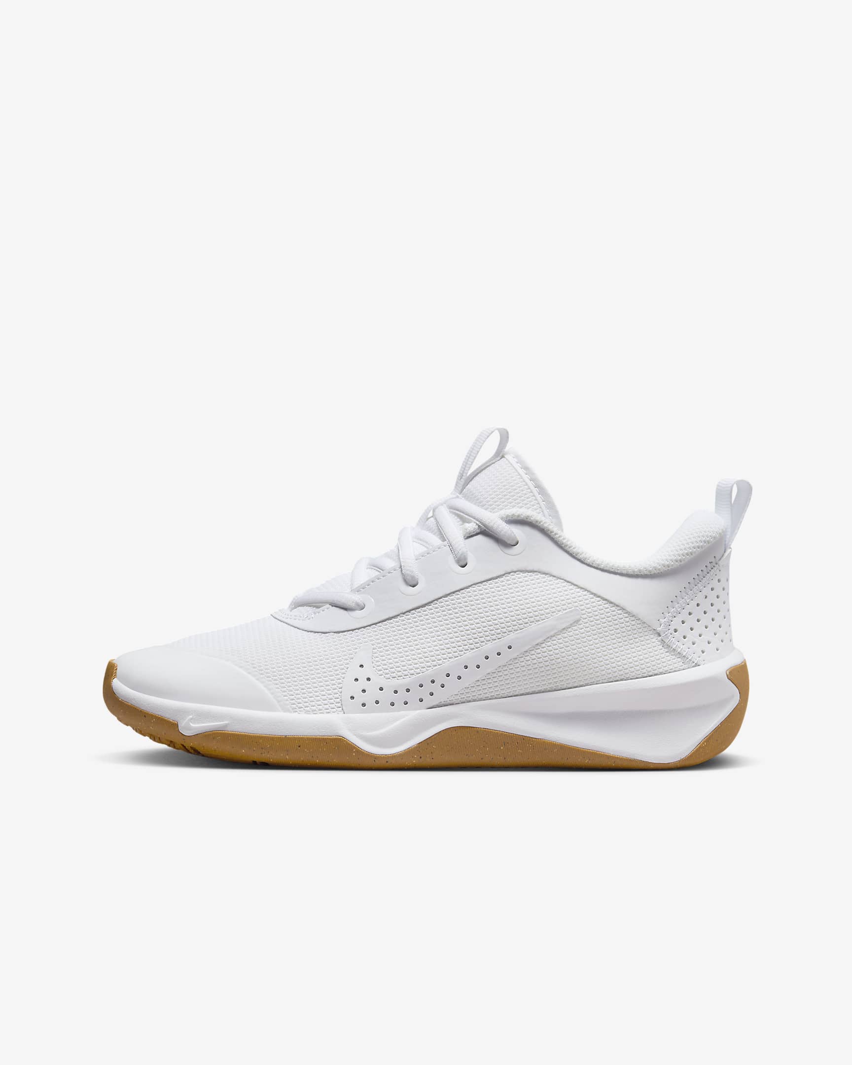 Chaussure de sport en salle Nike Omni Multi-Court pour ado - Blanc/Pure Platinum/Light Smoke Grey/Blanc