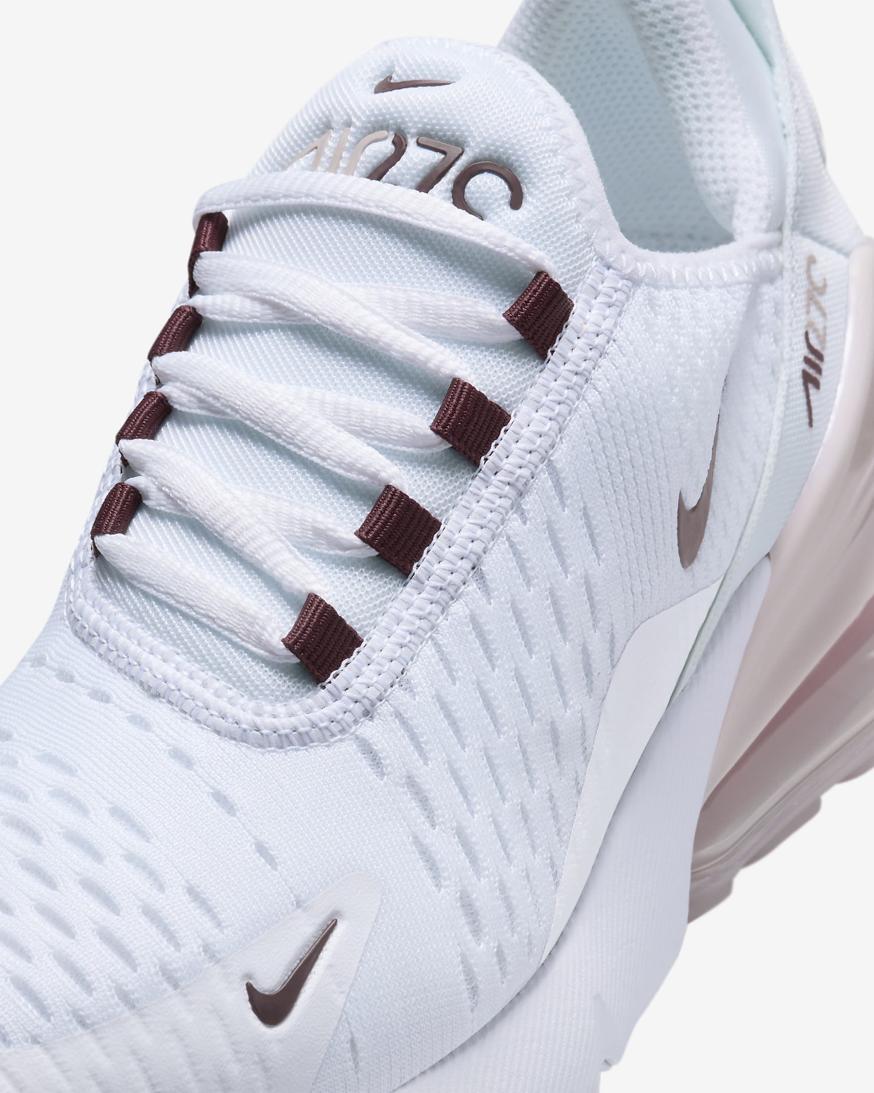 Nike Air Max 270 sko til store barn - Hvit/Platinum Violet/Burgundy Crush