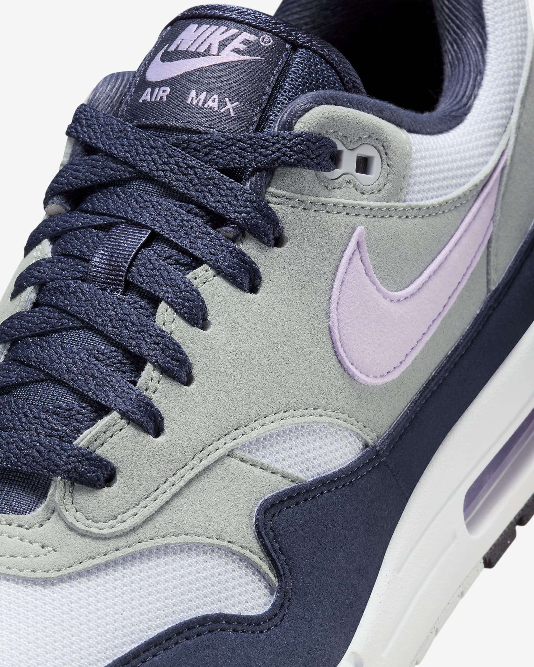 Nike Air Max 1-sko til mænd - Football Grey/Thunder Blue/Light Pumice/Lilac Bloom