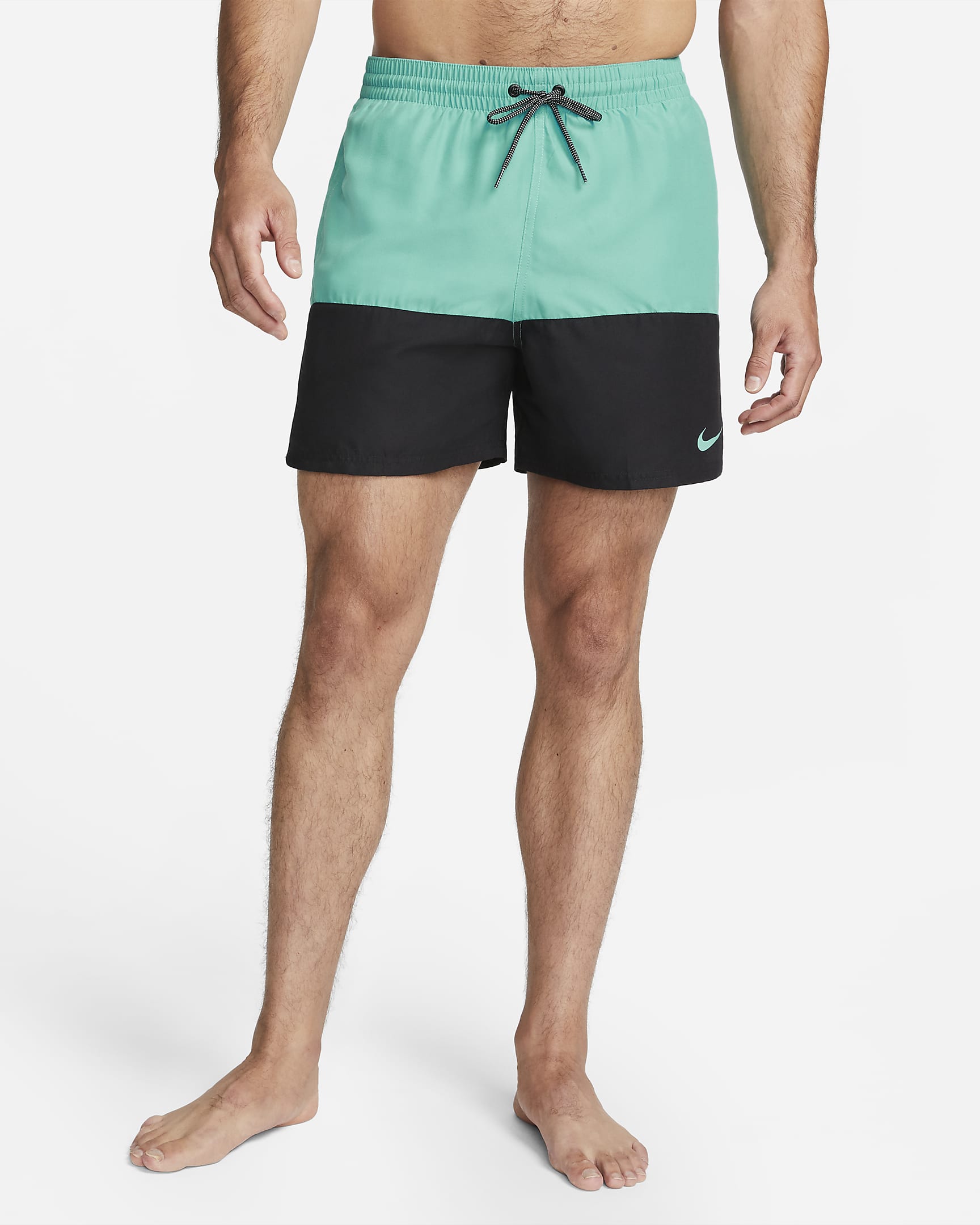 Nike Split Herren-Badeshorts (ca. 12,5 cm) - Washed Teal/Schwarz/Schwarz