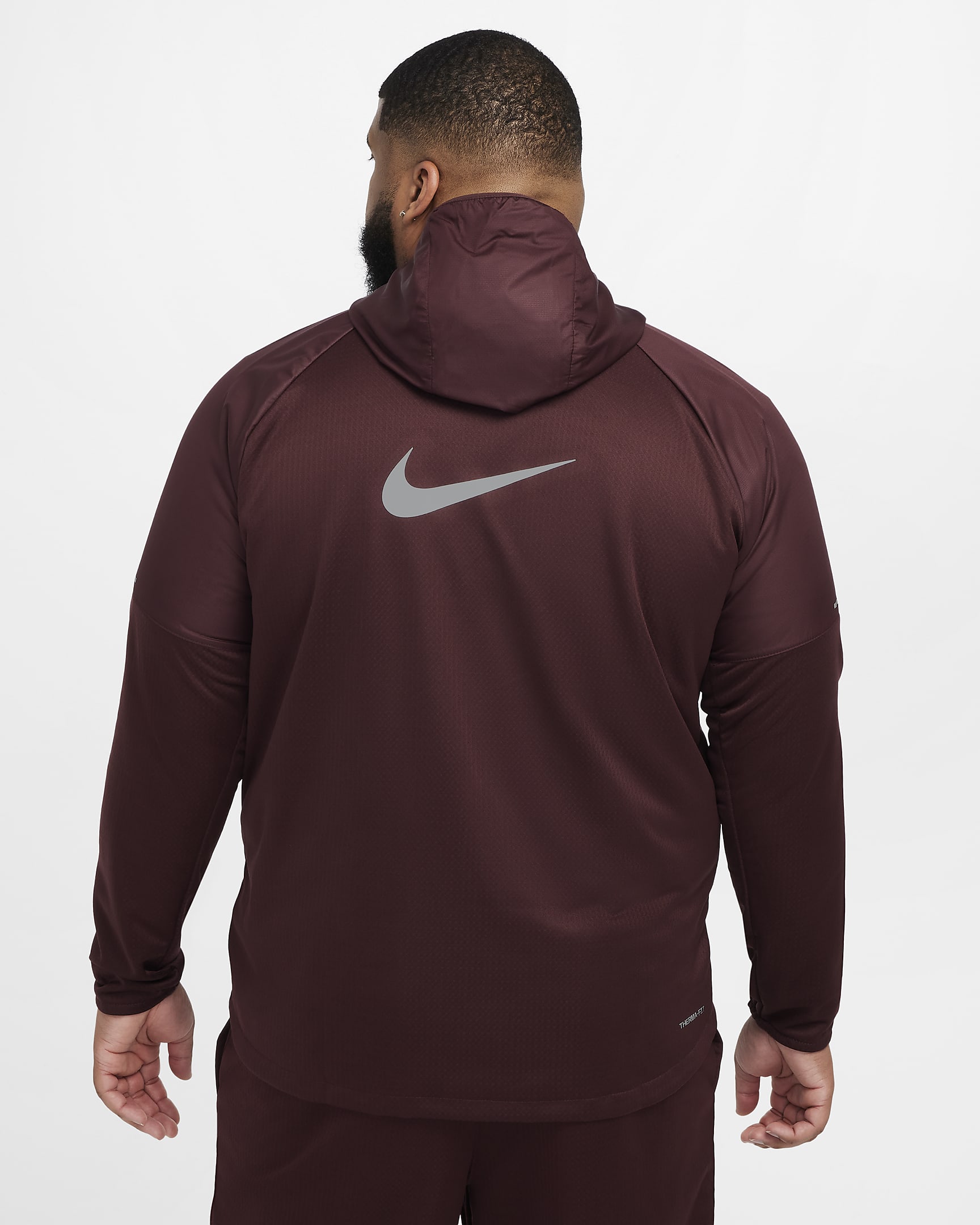 Nike Sphere Miler Men's Therma-FIT Water-Repellent Running Jacket - Burgundy Crush/Burgundy Crush
