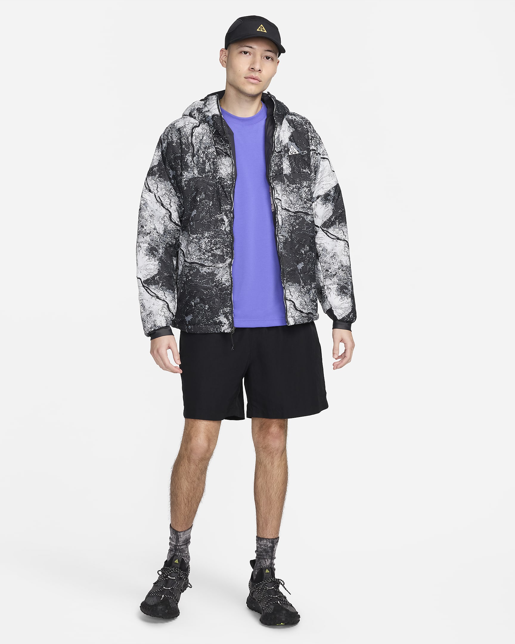 Nike ACG "Rope de Dope" Men's Therma-FIT ADV Allover Print Jacket - Anthracite/Summit White