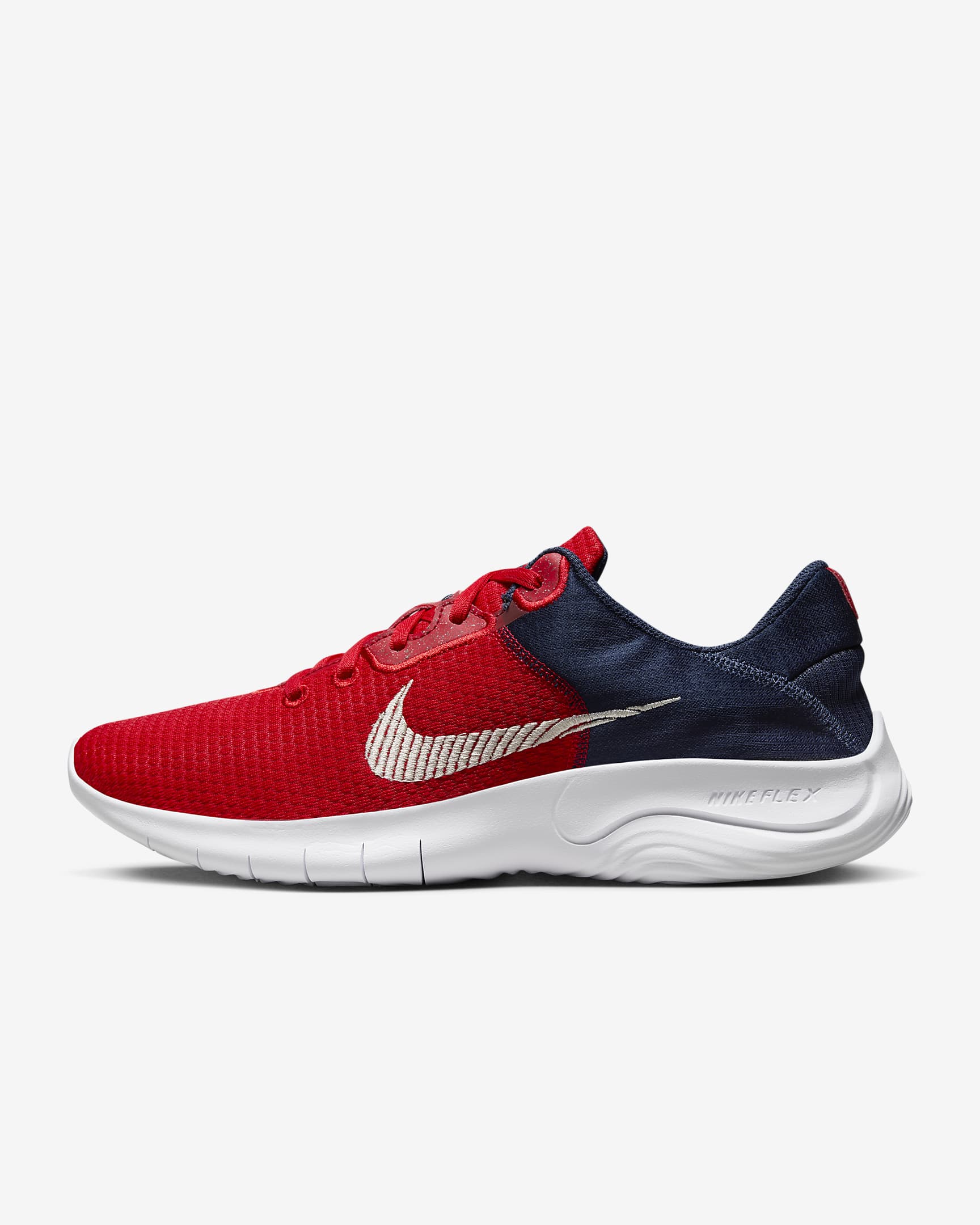 Nike Flex Experience Run 11 Men's Road Running Shoes - University Red/Midnight Navy/Blue Joy/Sea Glass