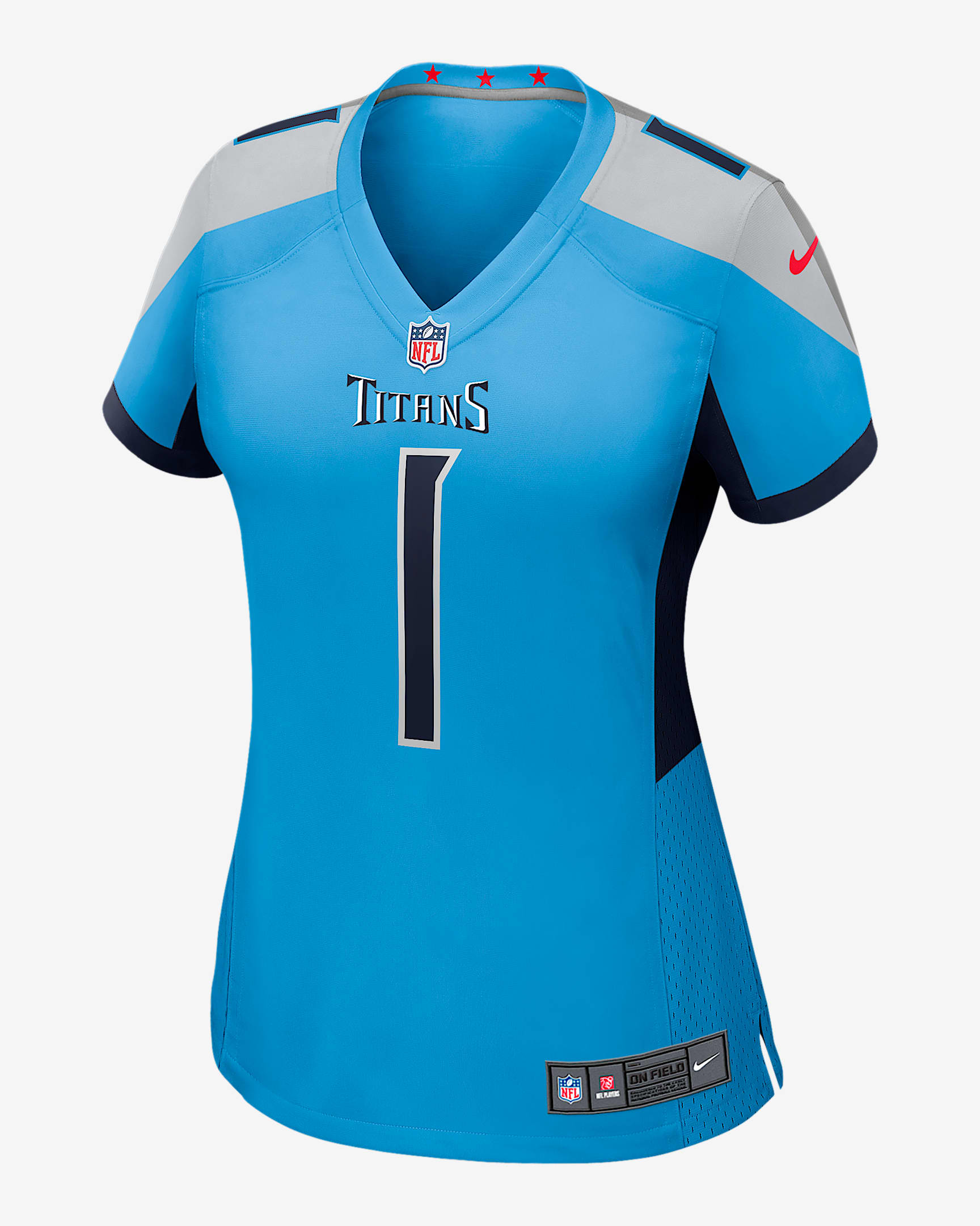 Cam Ward Tennessee Titans 2025 NFL Draft First Round Pick Women’s Nike NFL Game Jersey - Light Blue