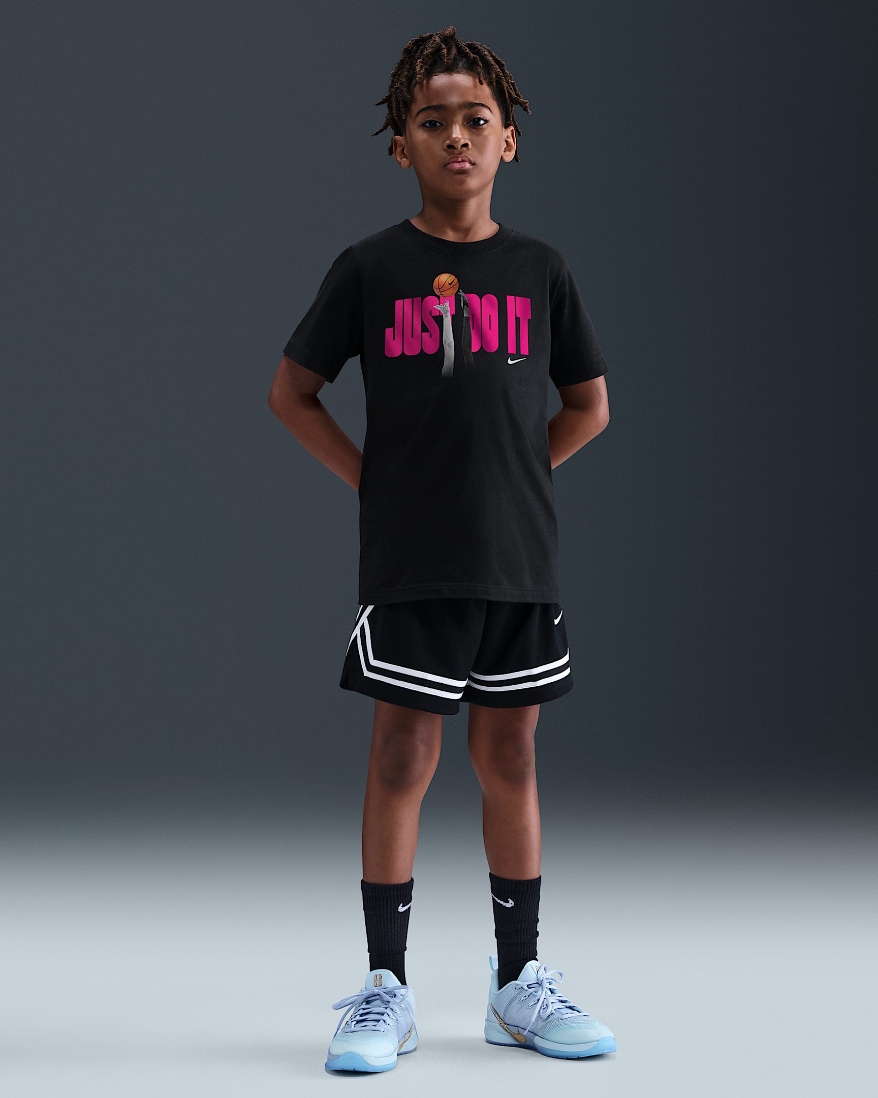 Just Do It: Nike Basketball Big Kids' T-Shirt - Black