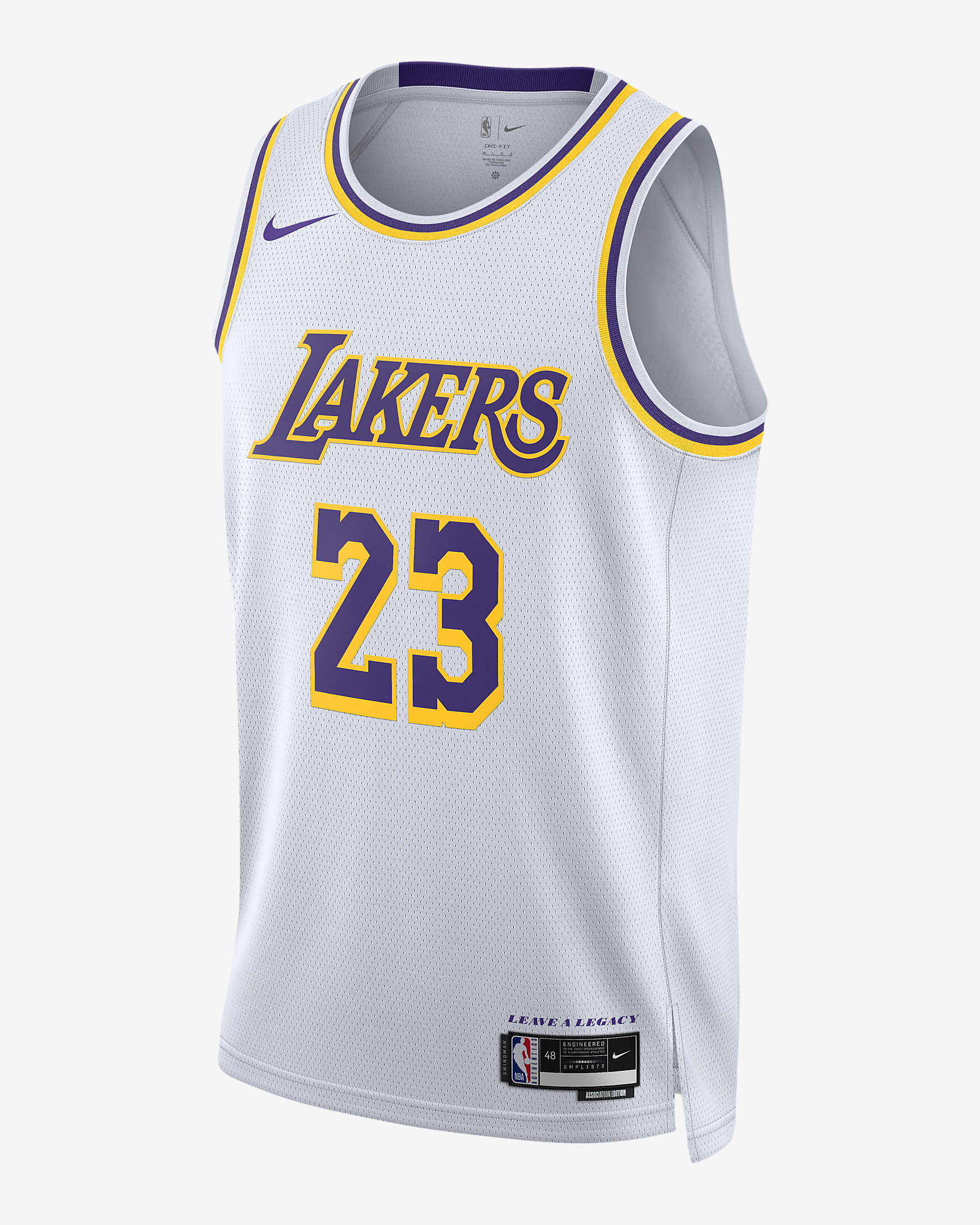 Ανδρική φανέλα Nike Dri-FIT NBA Swingman Λος Άντζελες Λέικερς Association Edition 2022/23 - Λευκό