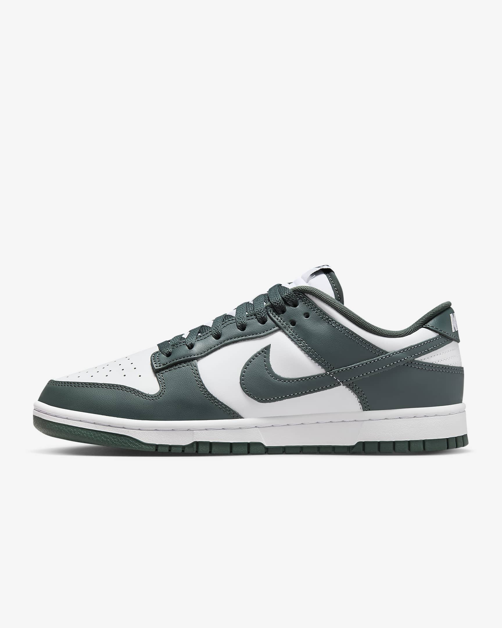 Nike Dunk Low Retro Men's Shoes - White/White/Vintage Green