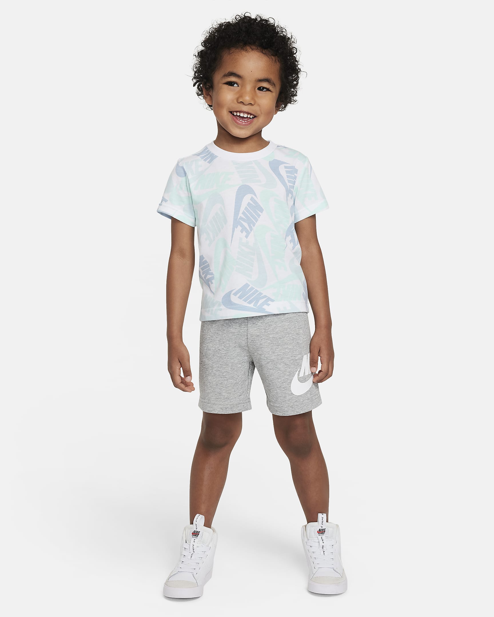 Nike Sportswear Toddler T-Shirt and Shorts Set - Dark Grey Heather