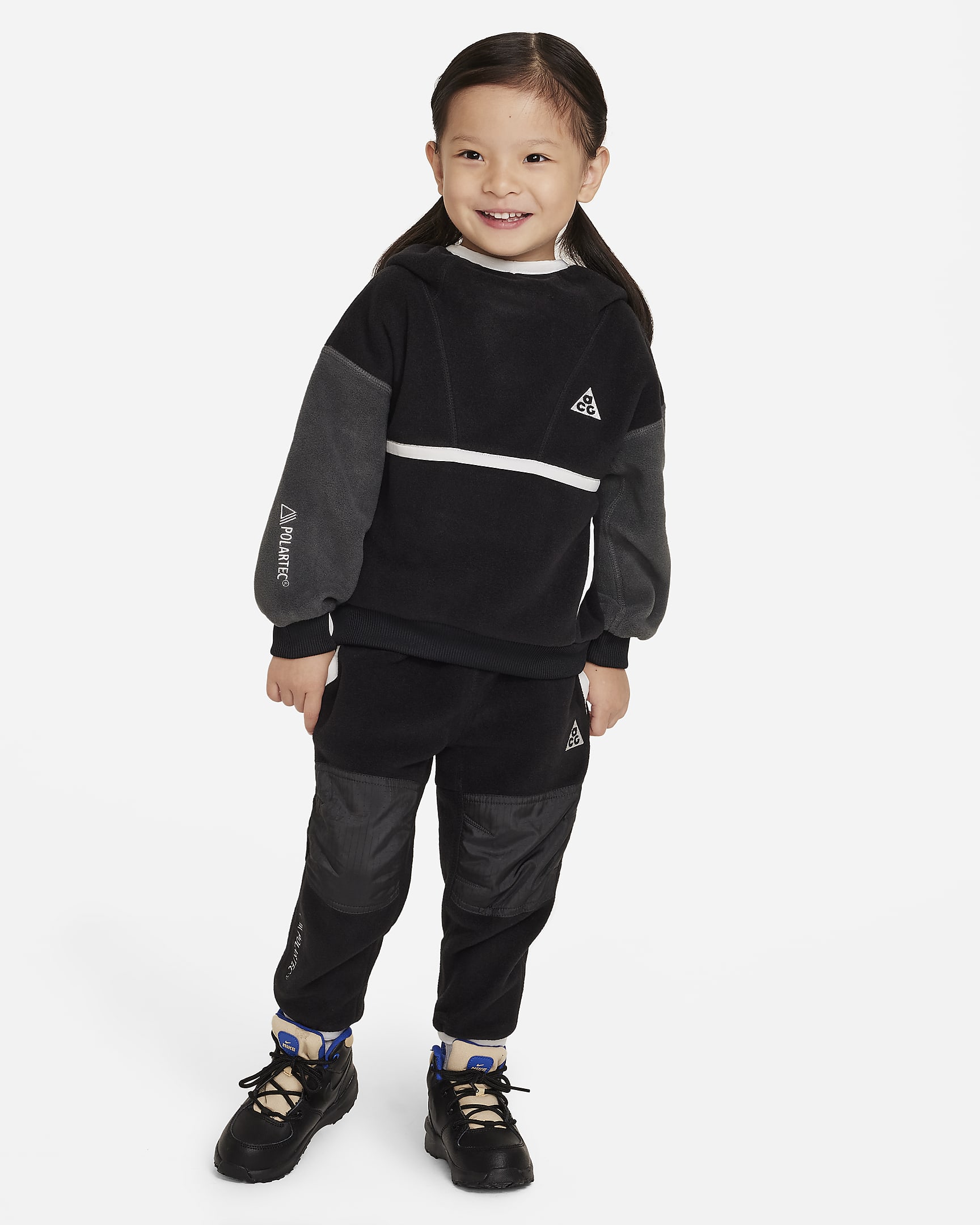 Nike ACG Polartec Wolf Tree Pullover Hoodie Toddler Hoodie - Black