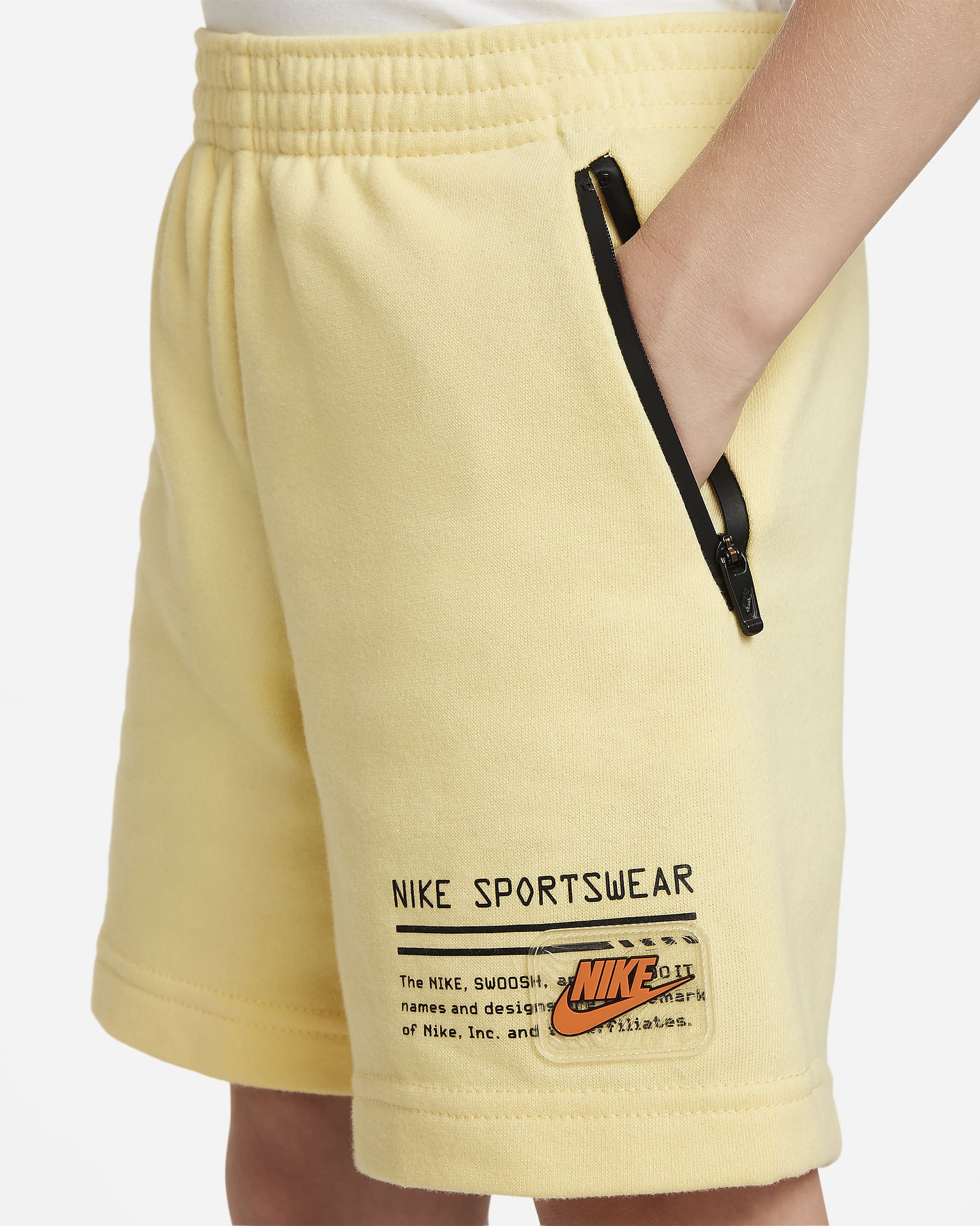 Nike Sportswear Paint Your Future Little Kids' French Terry Shorts - Soft Yellow