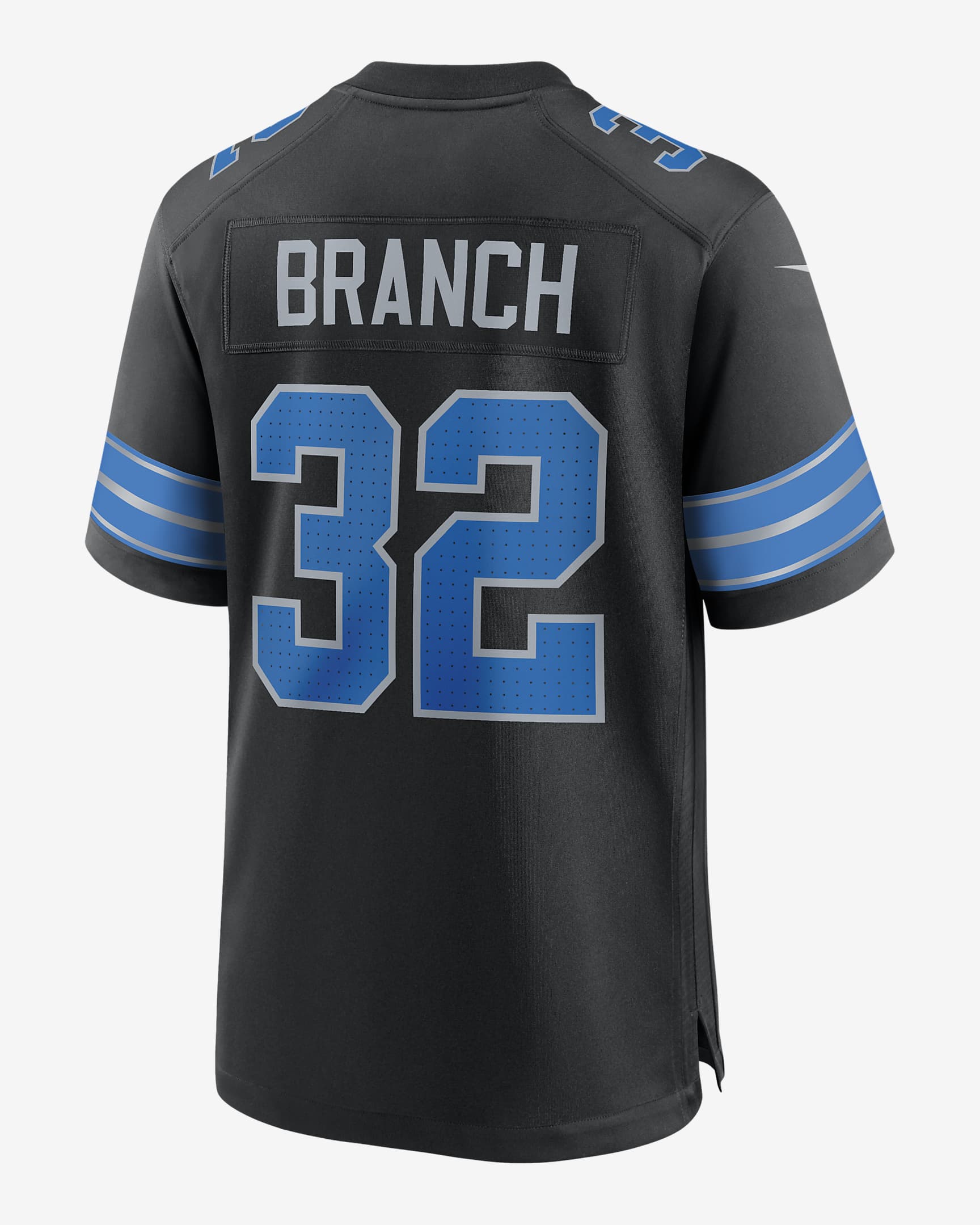 Jersey de fútbol americano Nike de la NFL Game para hombre Brian Branch Detroit Lions - Negro