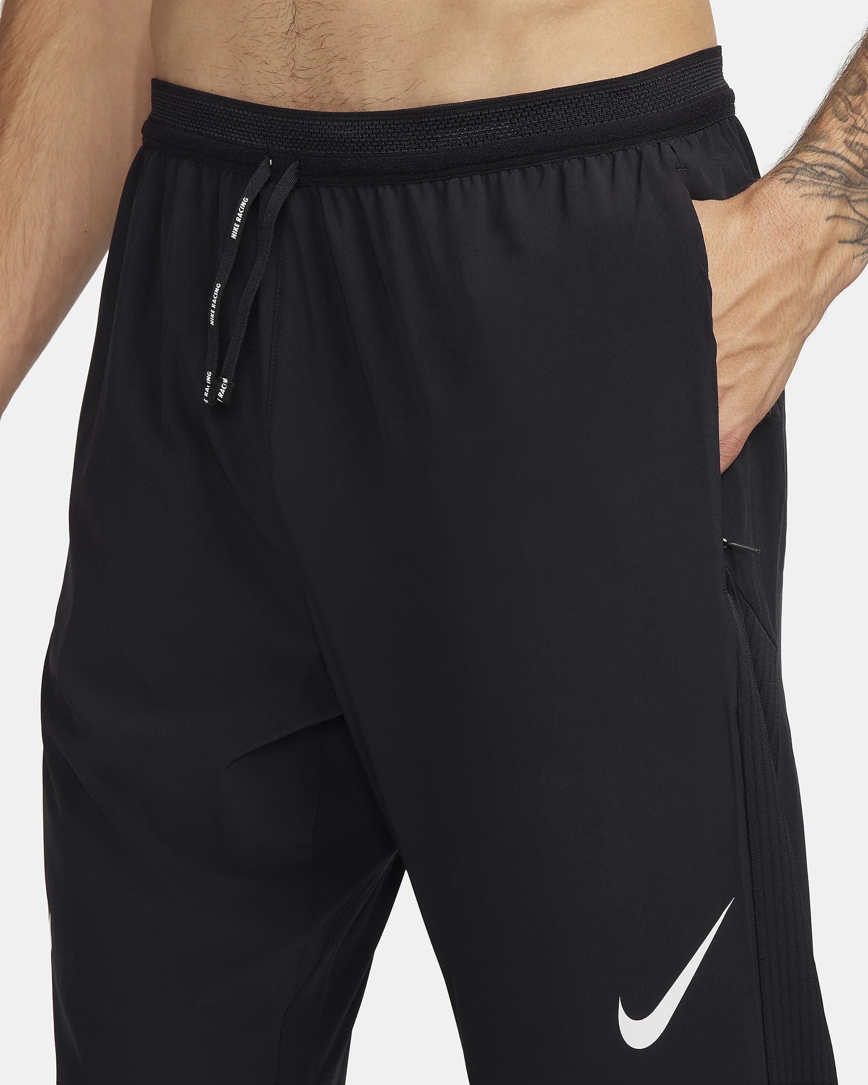 Nike AeroSwift Men's Dri-FIT ADV Running Trousers - Black/Summit White