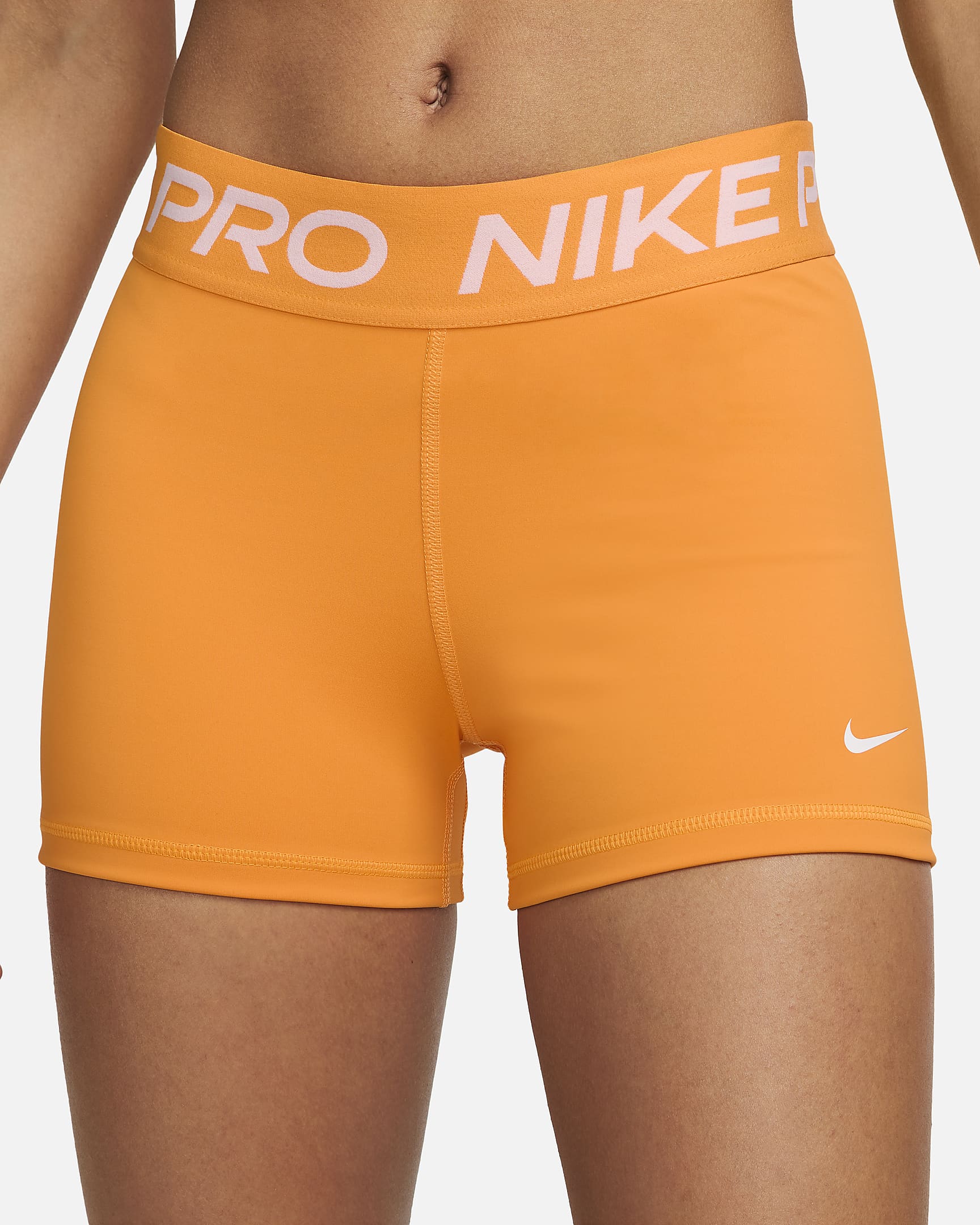 Nike Pro Women's 3" Shorts - Vivid Orange/White