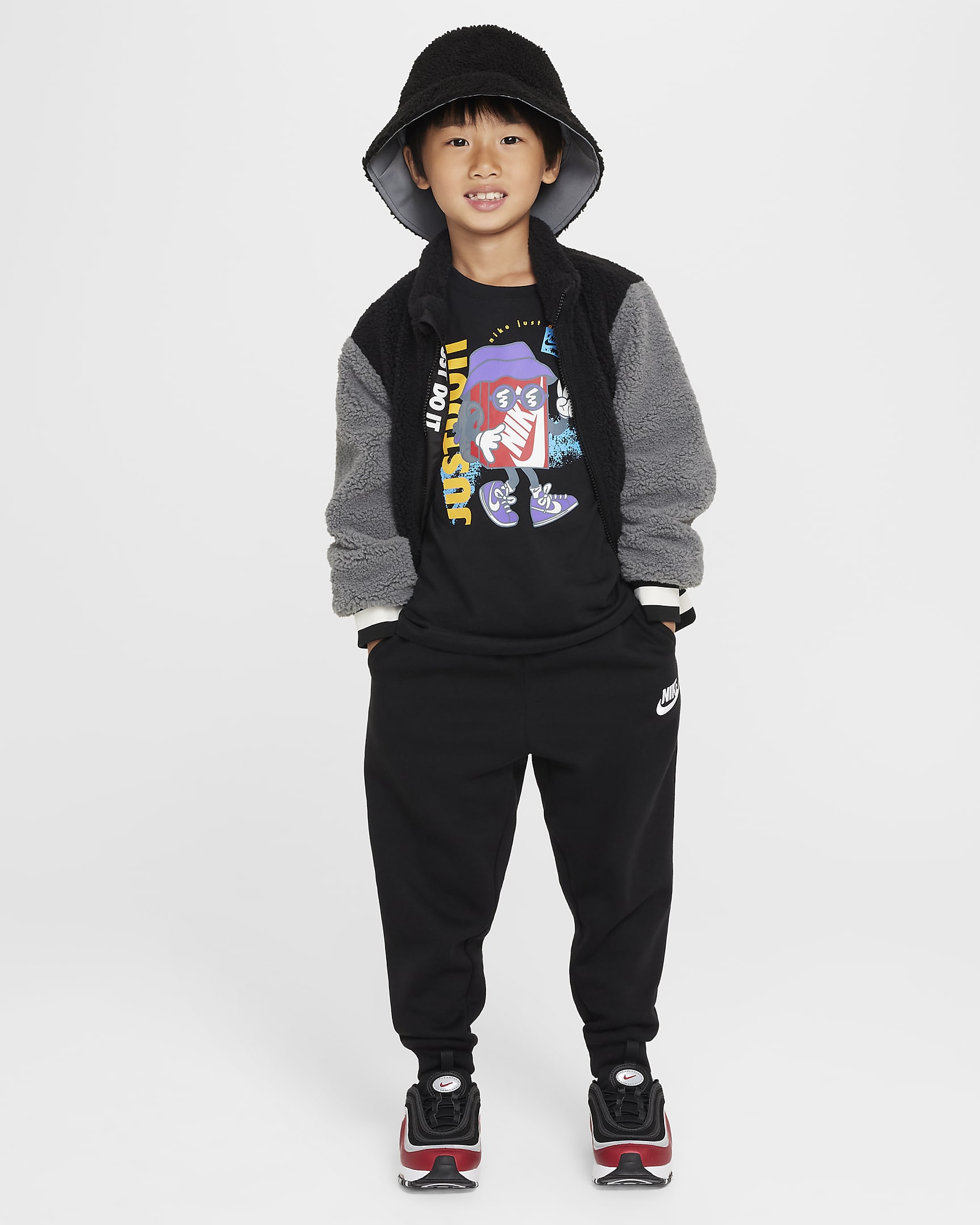 Nike Little Kids' High-Pile Jacket - Black