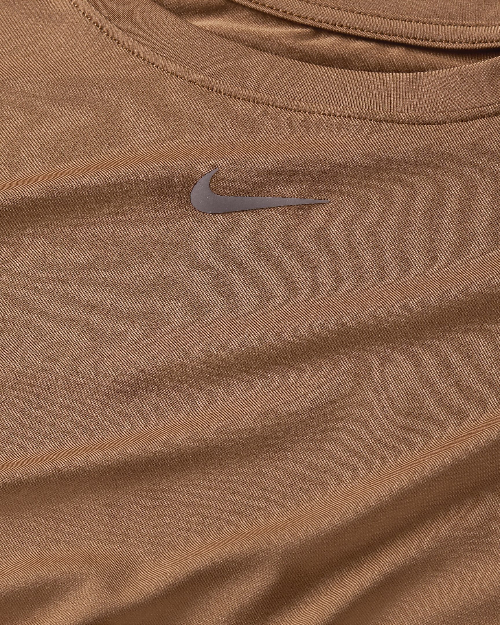 Nike One Classic Women's Dri-FIT Short-Sleeve Top - Light British Tan/Black