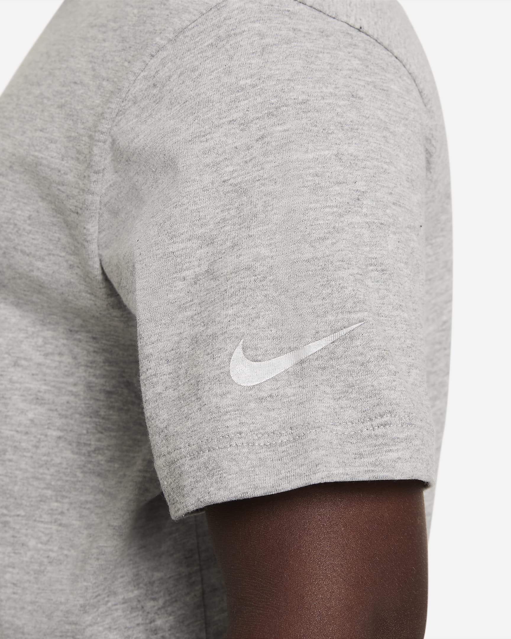 Nike Sportswear Big Kids' (Boys') T-Shirt (Extended Size) - Dark Grey Heather